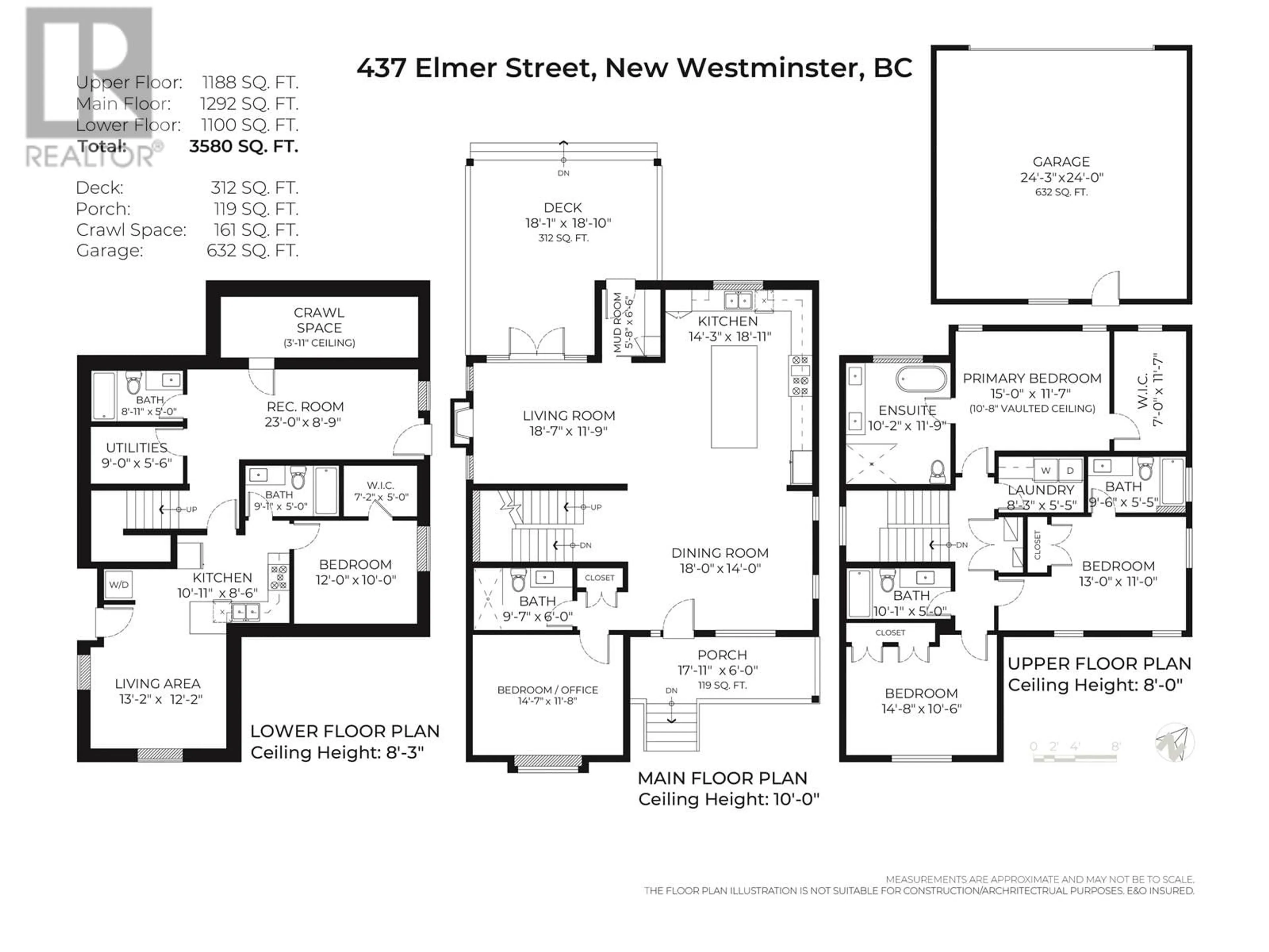 Floor plan for 437 ELMER STREET, New Westminster British Columbia V3L4M6