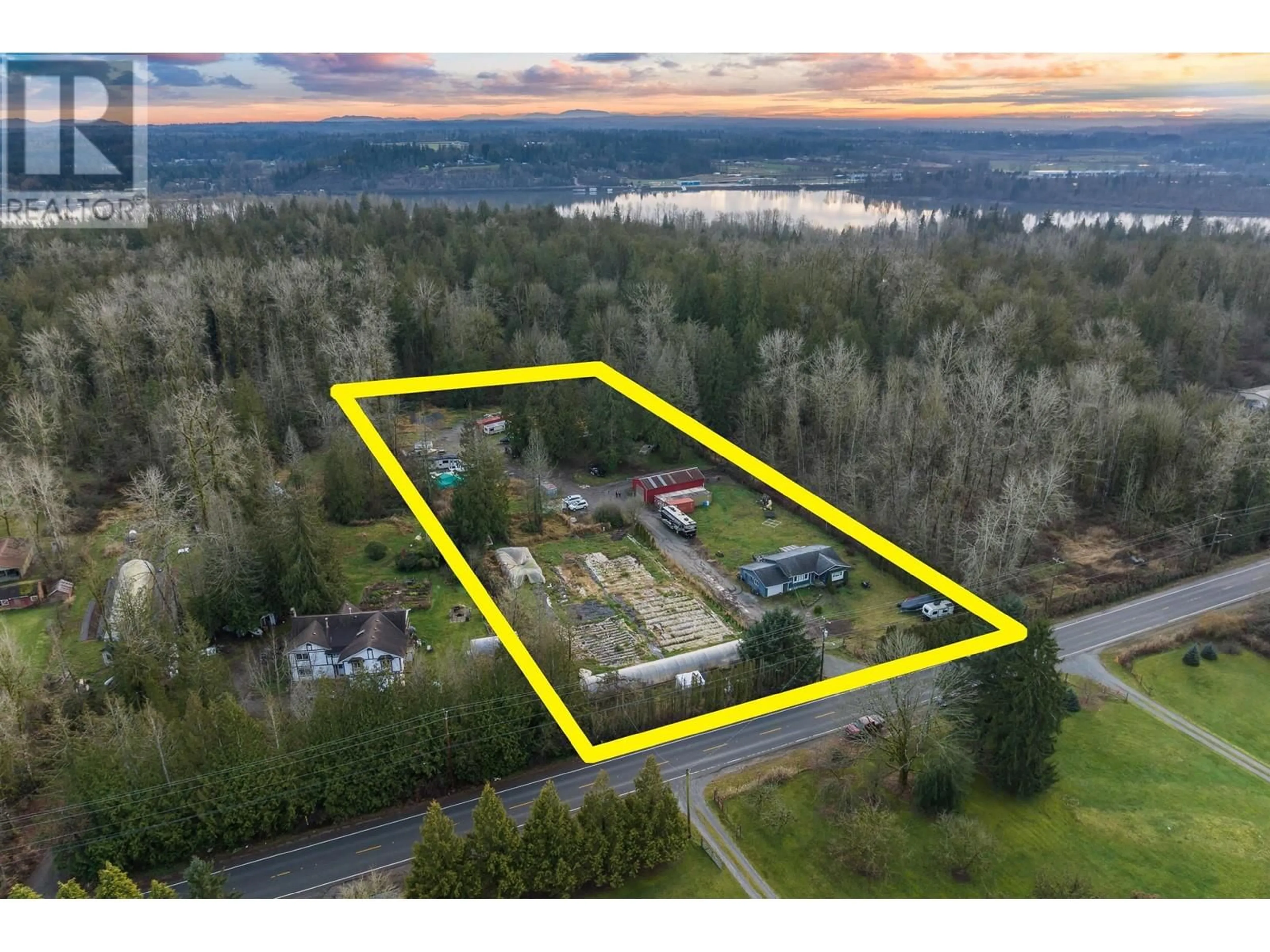 A pic from outside/outdoor area/front of a property/back of a property/a pic from drone, water/lake/river/ocean view for 24950 100 AVENUE, Maple Ridge British Columbia V2W1S3