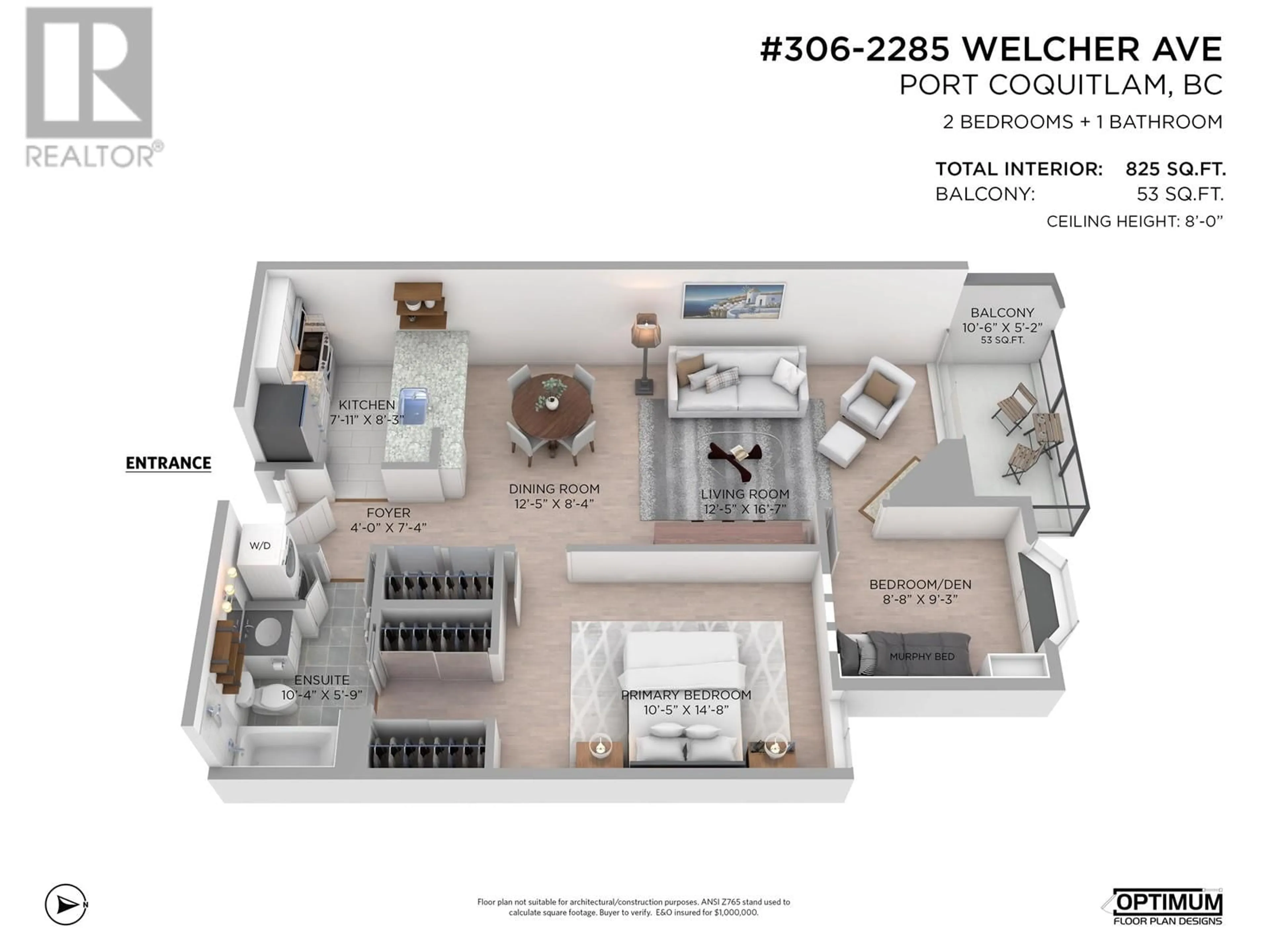 Floor plan for 306 2285 WELCHER AVENUE, Port Coquitlam British Columbia V3C1X2