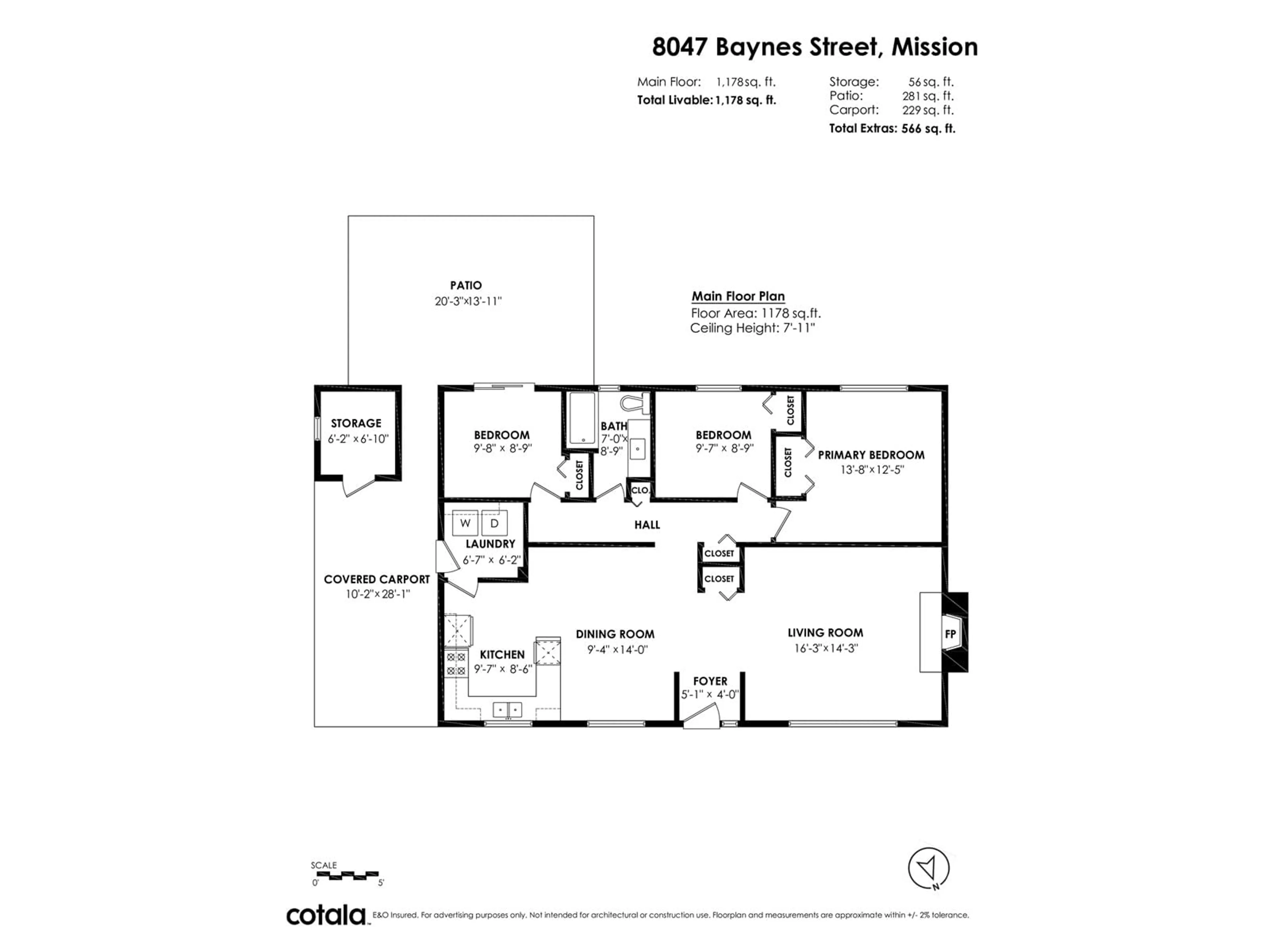 Floor plan for 8047 BAYNES STREET, Mission British Columbia V2V6P4