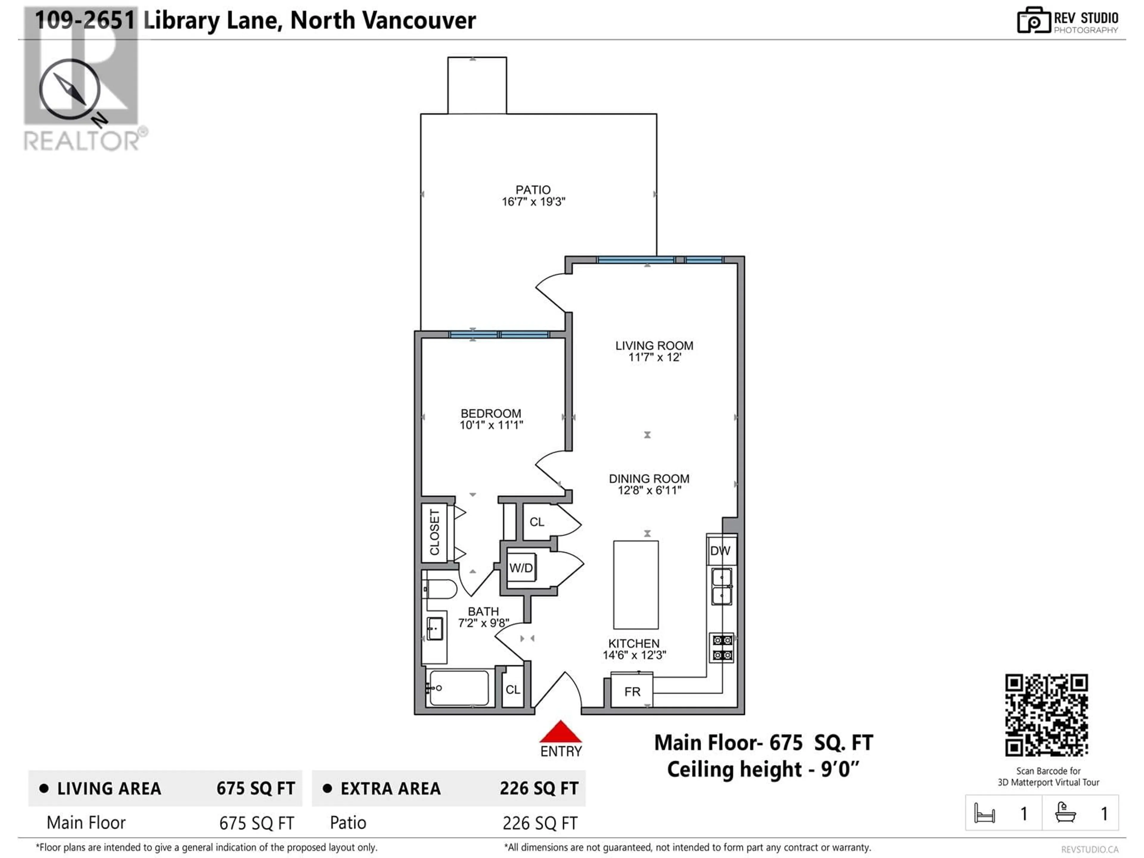 Floor plan for 109 2651 LIBRARY LANE, North Vancouver British Columbia V7J0C1