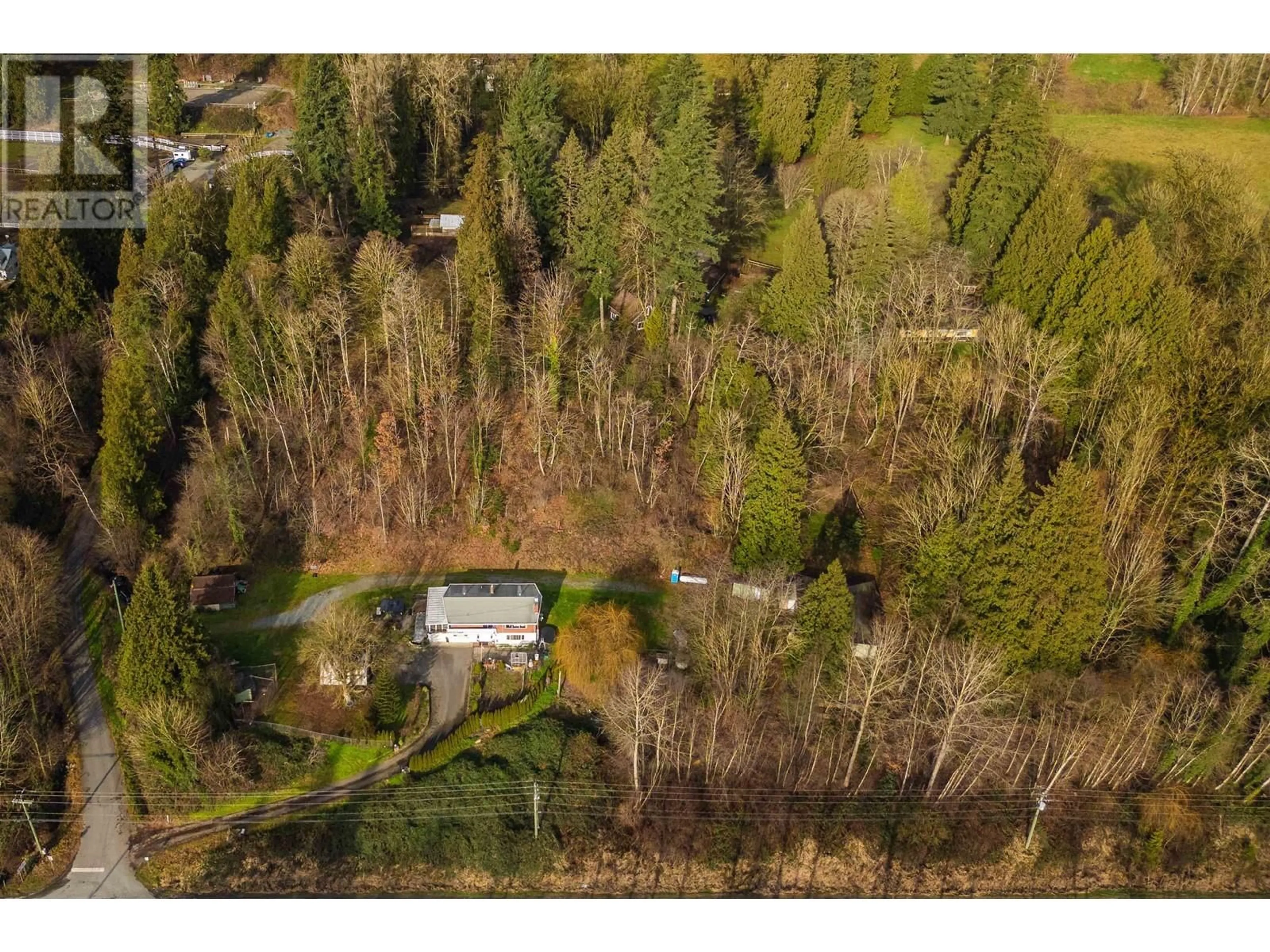 A pic from outside/outdoor area/front of a property/back of a property/a pic from drone, forest/trees view for 9370 263 STREET, Maple Ridge British Columbia V2W1K3