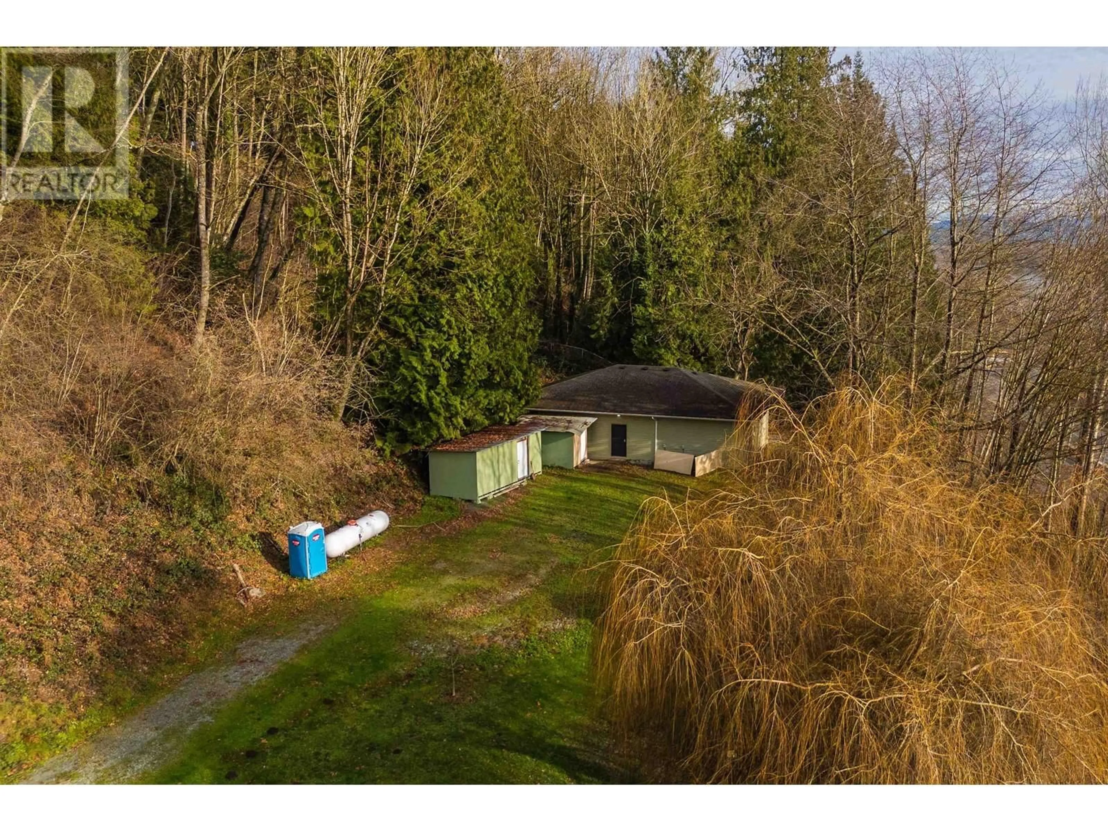 A pic from outside/outdoor area/front of a property/back of a property/a pic from drone, forest/trees view for 9370 263 STREET, Maple Ridge British Columbia V2W1K3