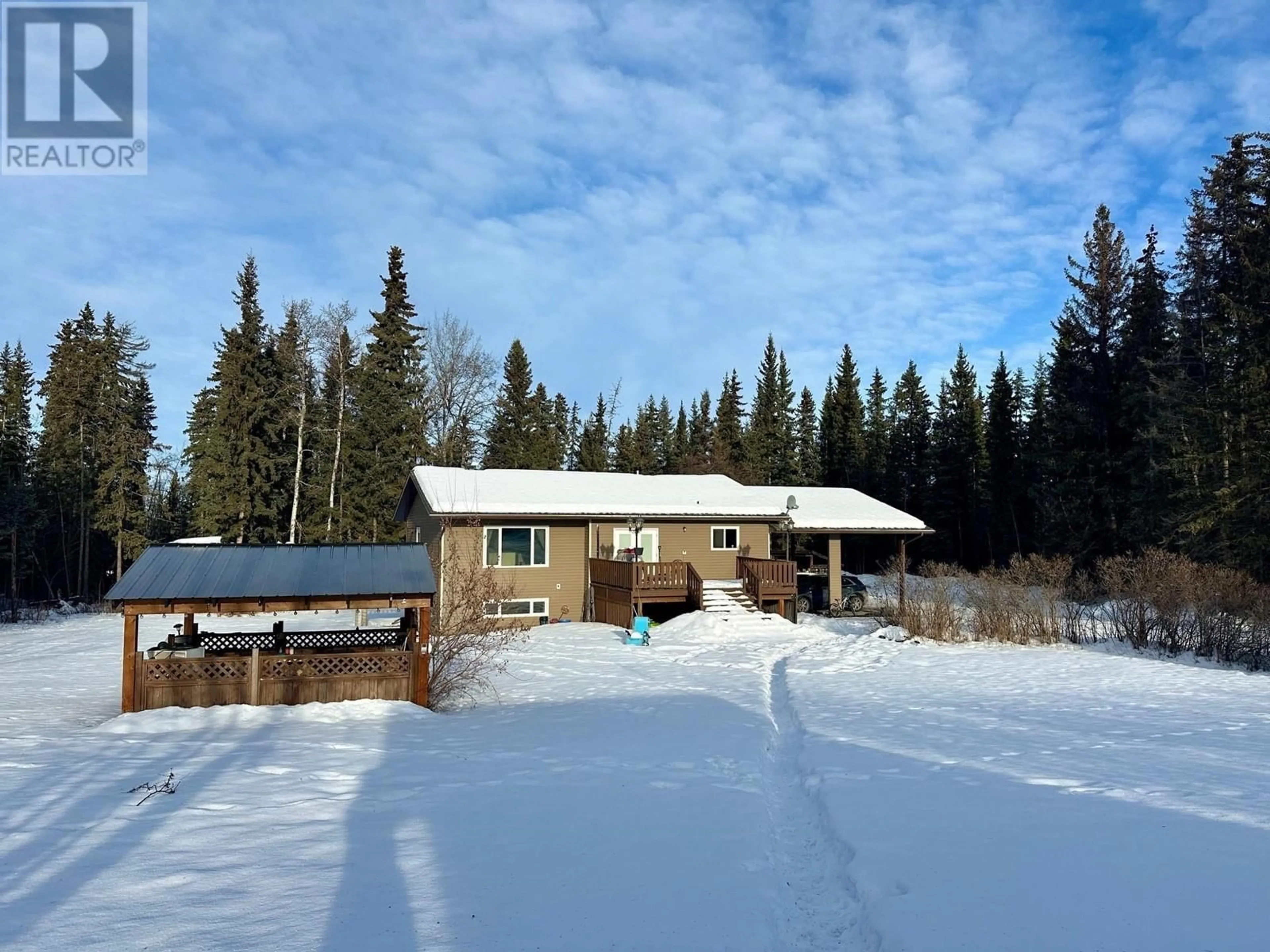 A pic from outside/outdoor area/front of a property/back of a property/a pic from drone, water/lake/river/ocean view for 1770 MARKAY DRIVE, Vanderhoof British Columbia V0J3A1