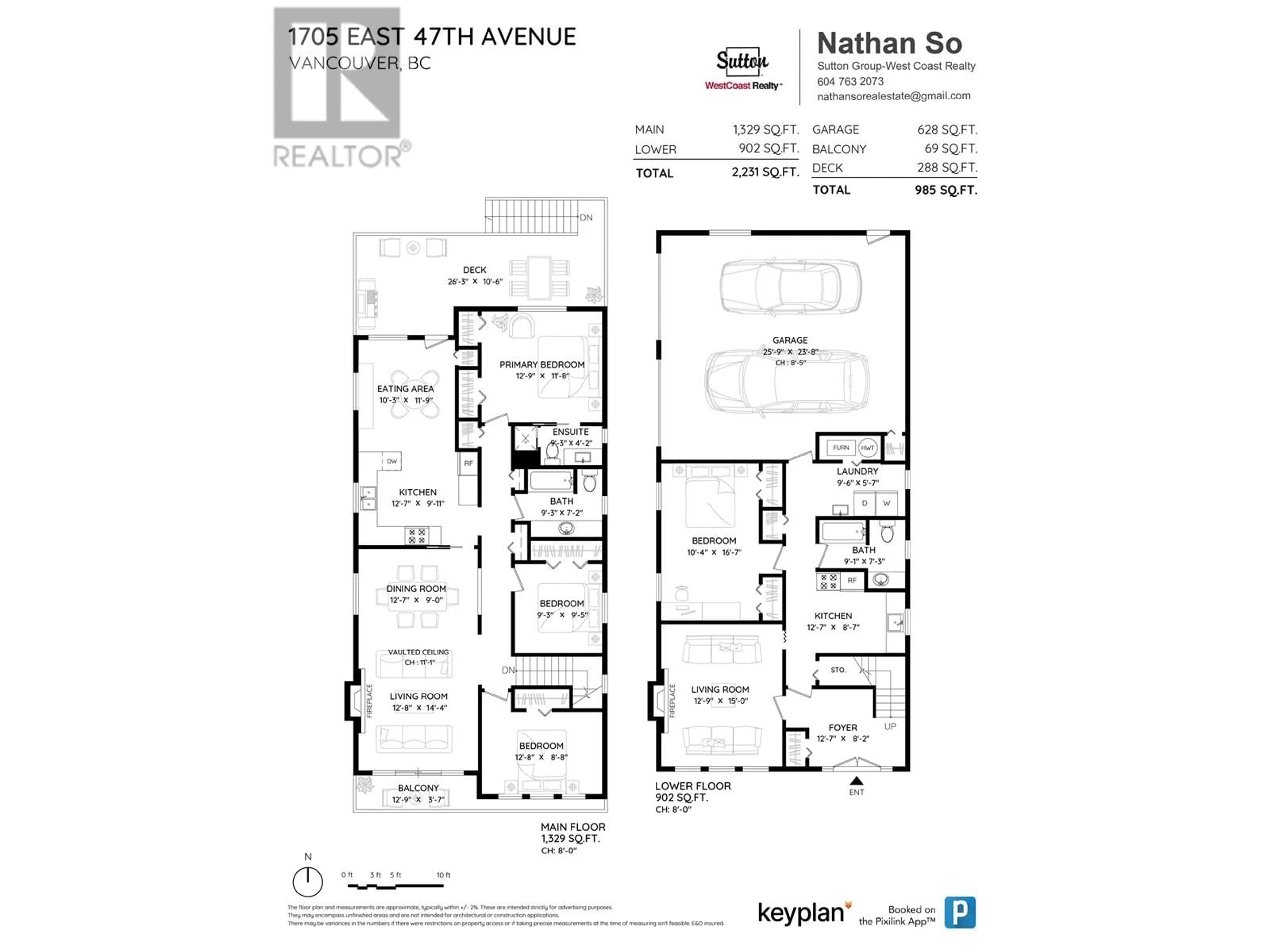 Floor plan for 1705 E 47TH AVENUE, Vancouver British Columbia V5P1P6