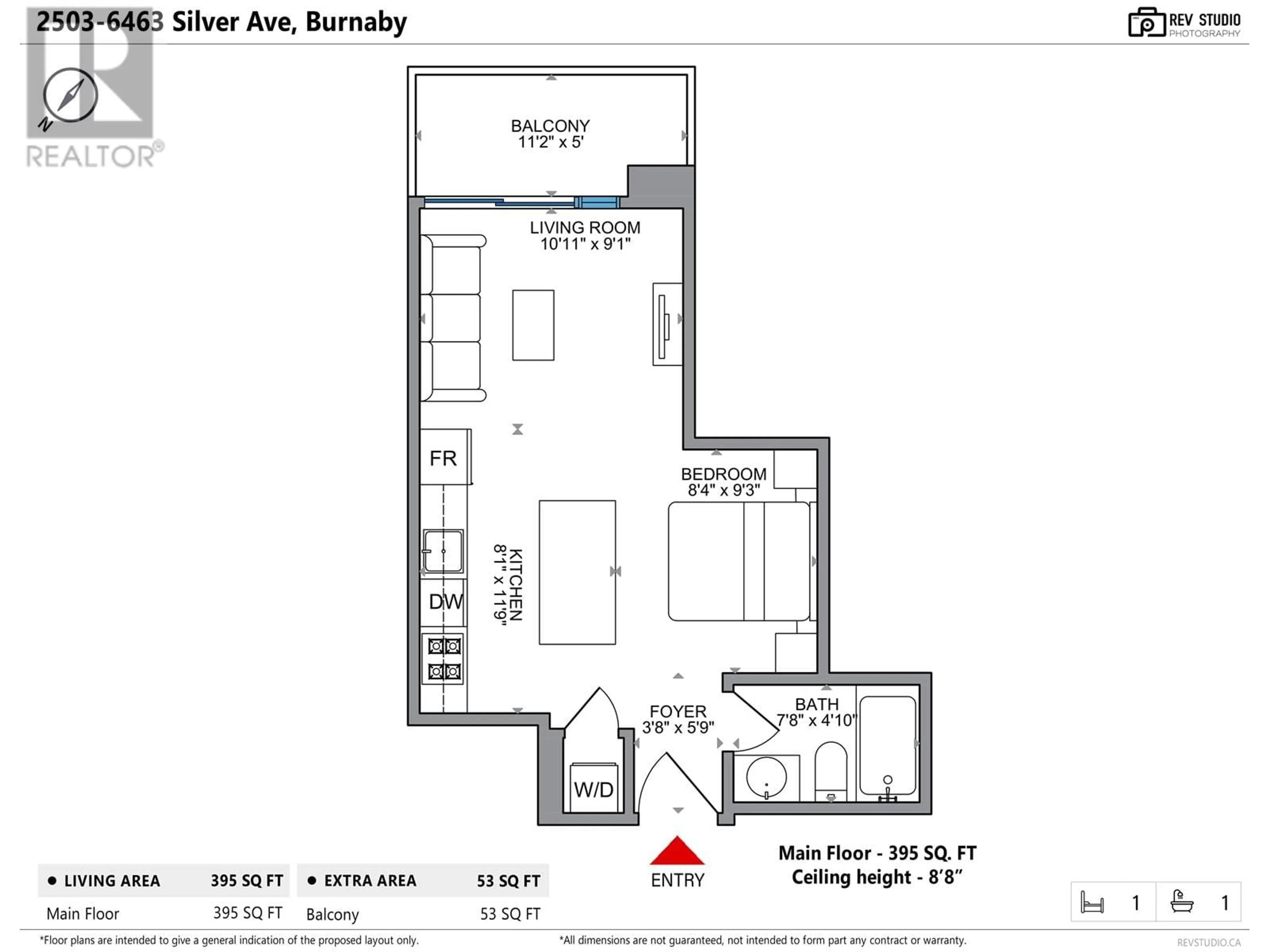 Floor plan for 2503 6463 SILVER AVENUE, Burnaby British Columbia V5H0K4