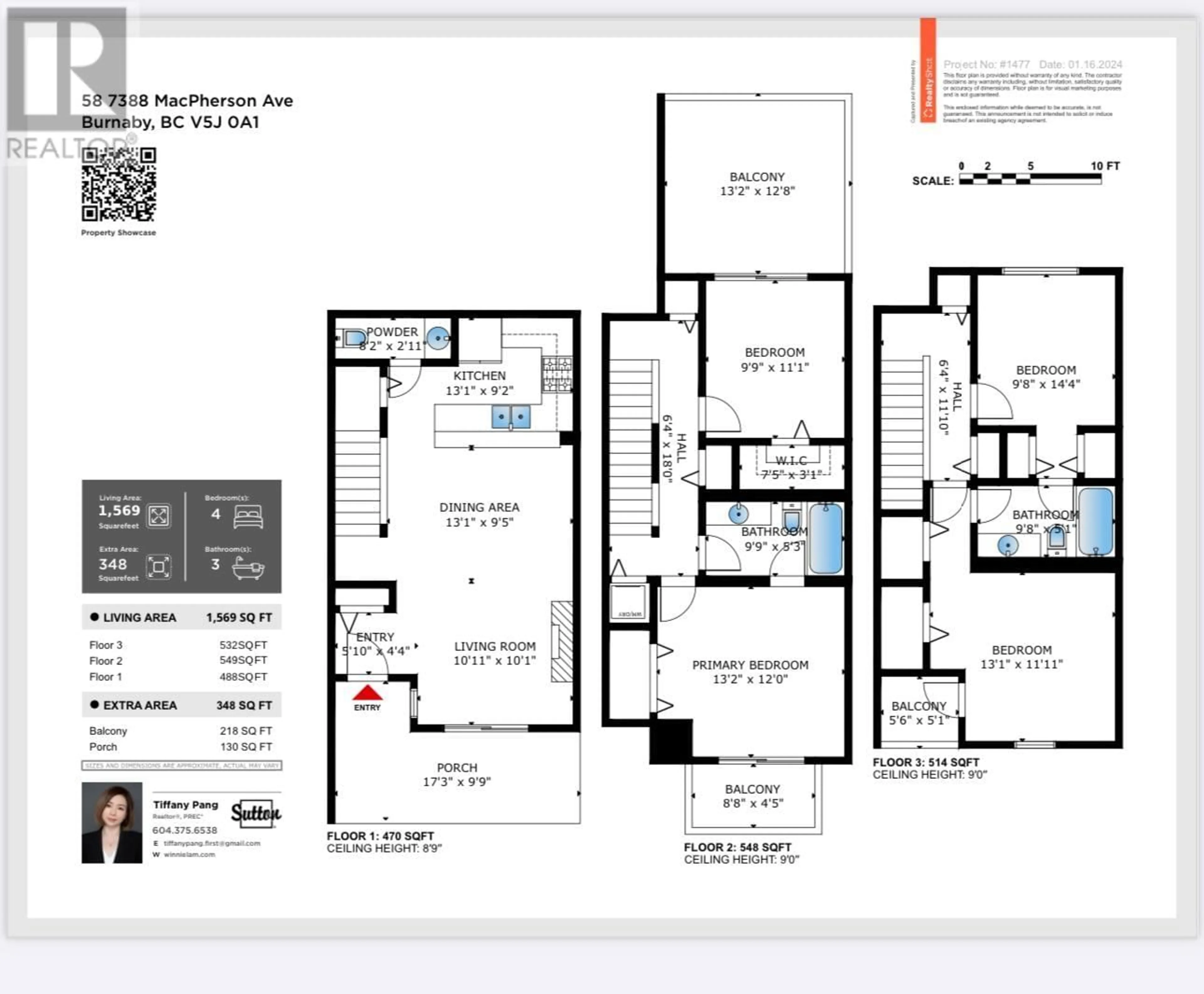 Floor plan for 58 7388 MACPHERSON AVENUE, Burnaby British Columbia V5J0A1