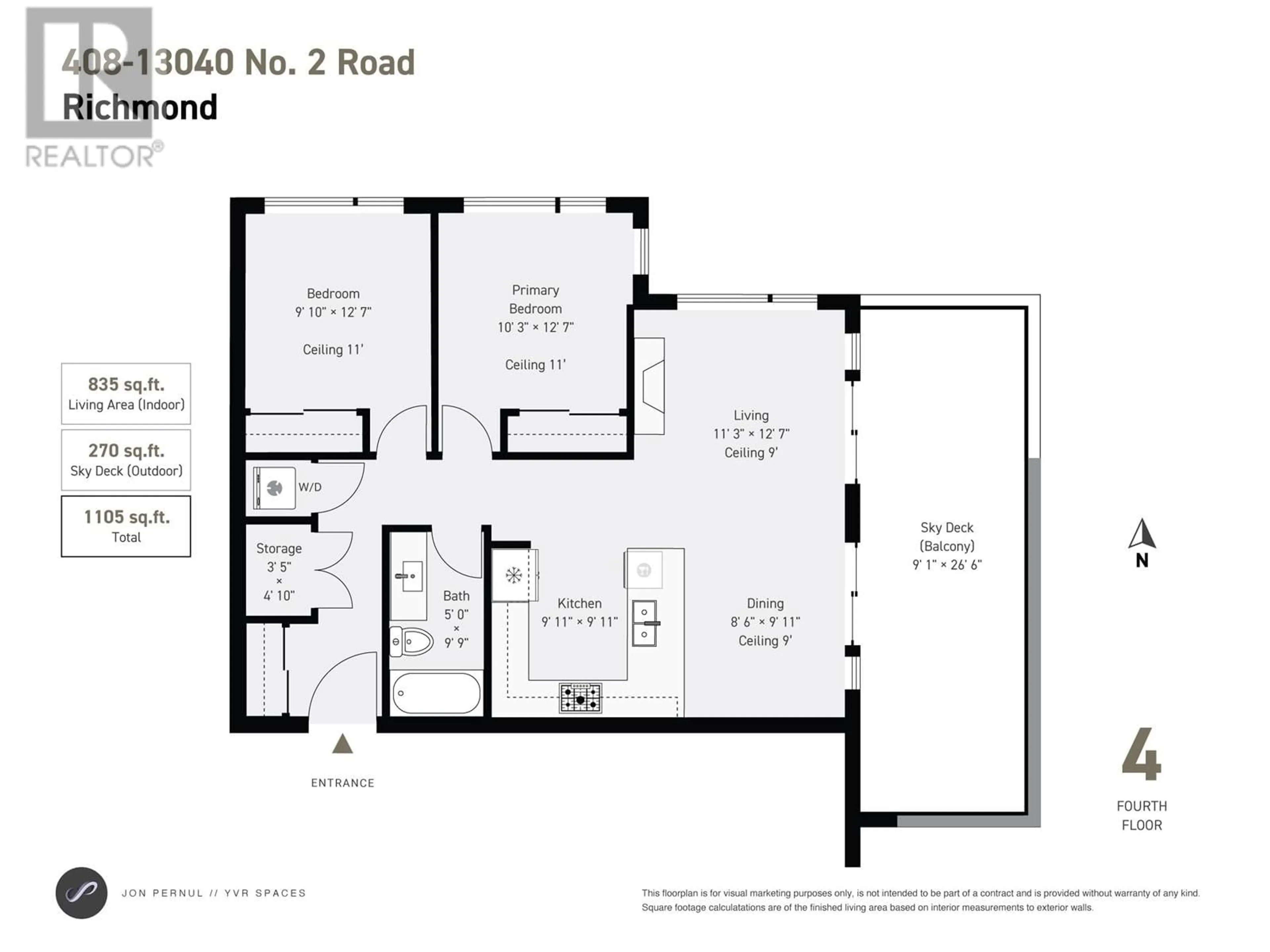 Floor plan for 408 - 13040 NO. 2 ROAD, Richmond British Columbia V7E0C4