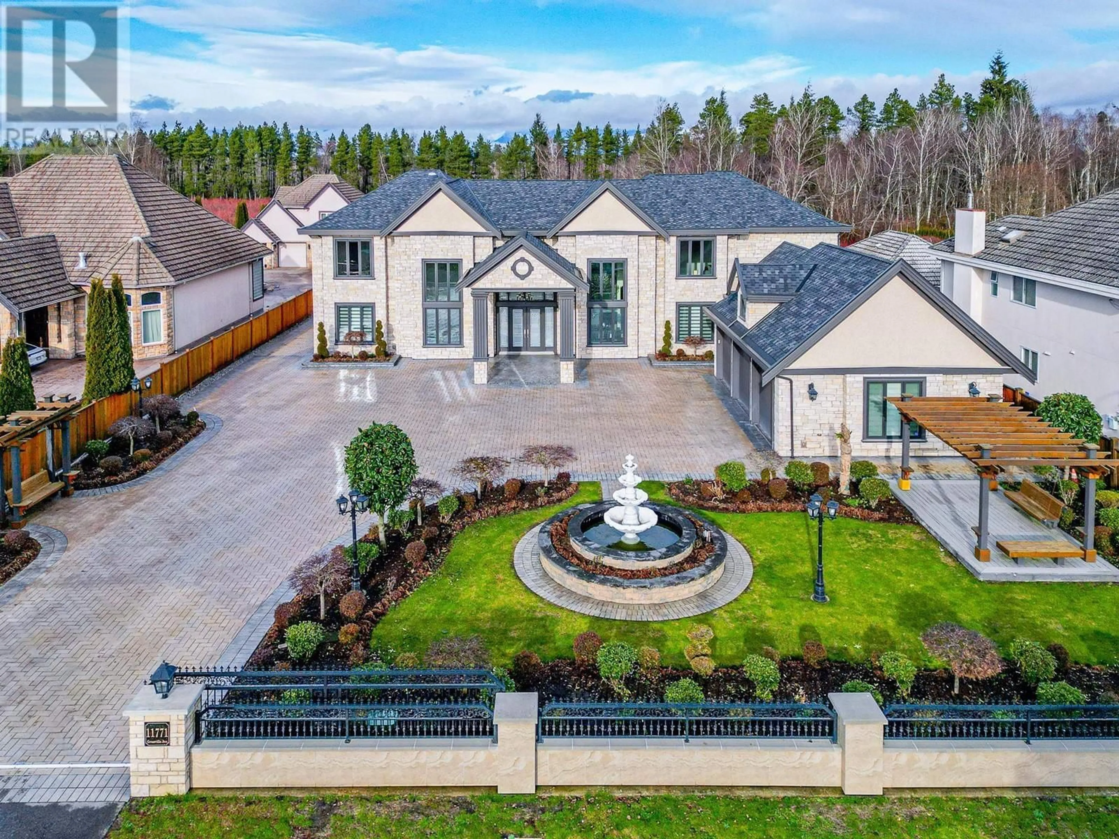 A pic from outside/outdoor area/front of a property/back of a property/a pic from drone, mountain view for 11771 GRANVILLE AVENUE, Richmond British Columbia V6Y1R7