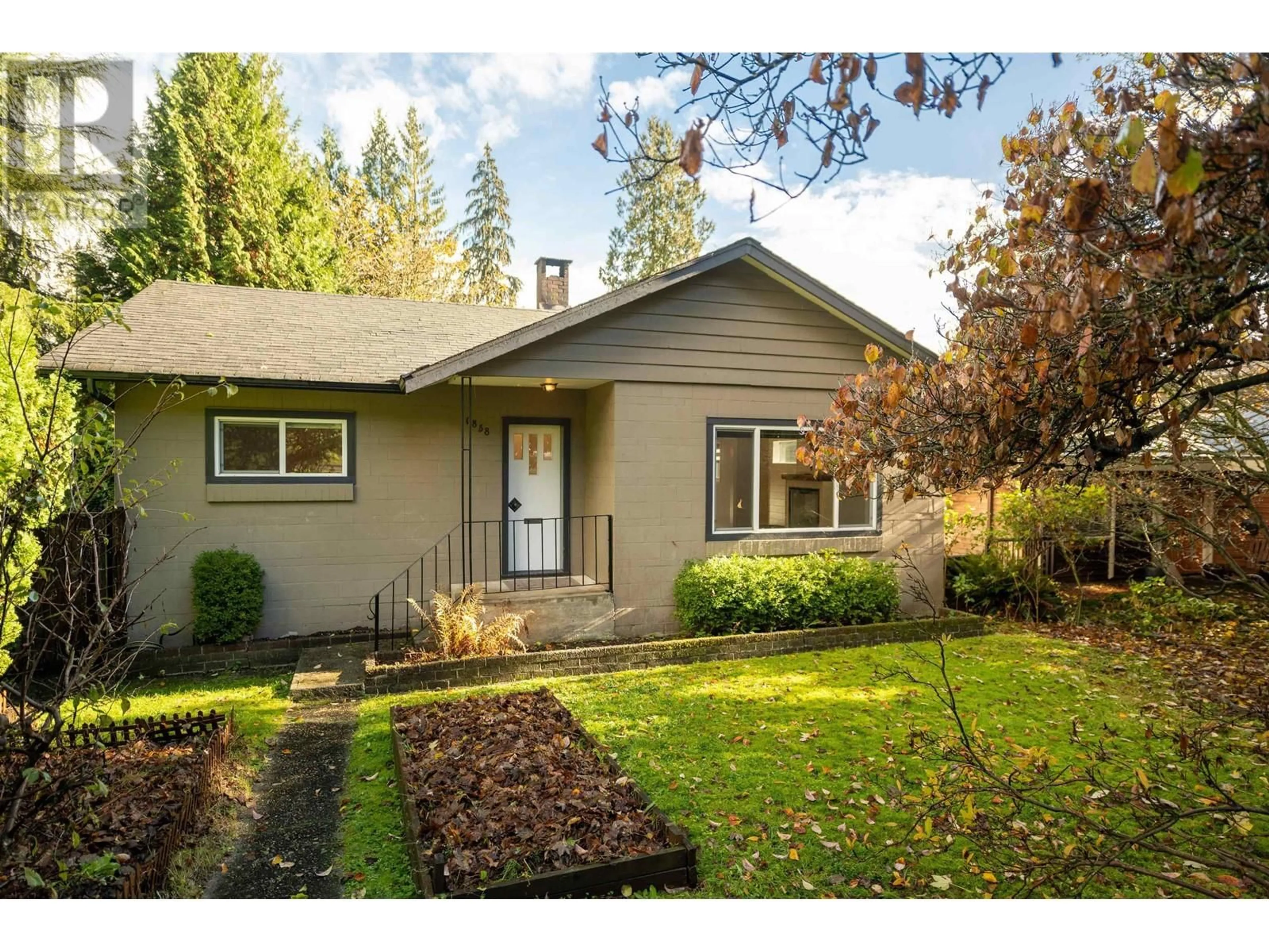 Home with vinyl exterior material, street for 1858 DEEP COVE ROAD, North Vancouver British Columbia V7G1S6