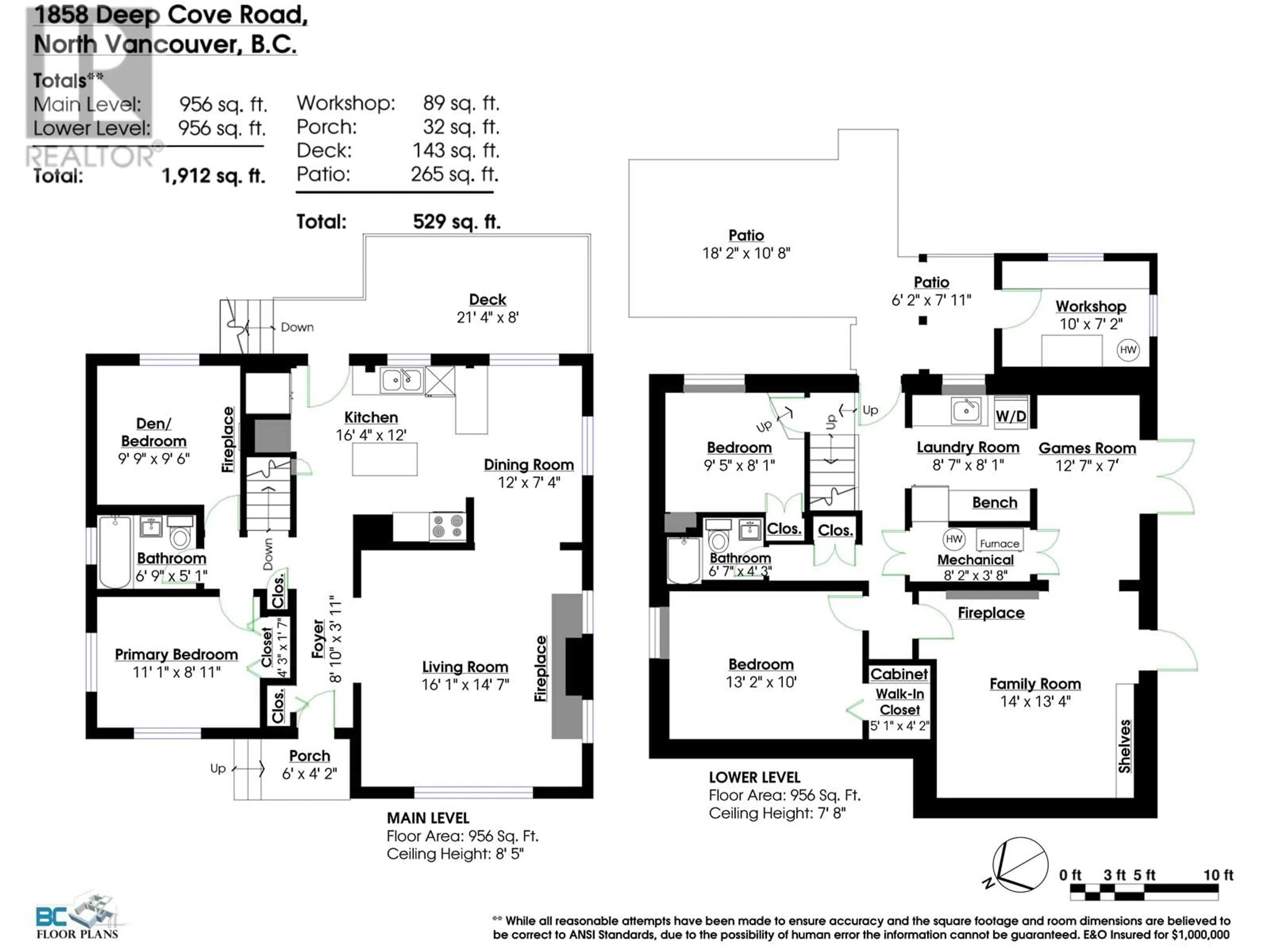 Floor plan for 1858 DEEP COVE ROAD, North Vancouver British Columbia V7G1S6