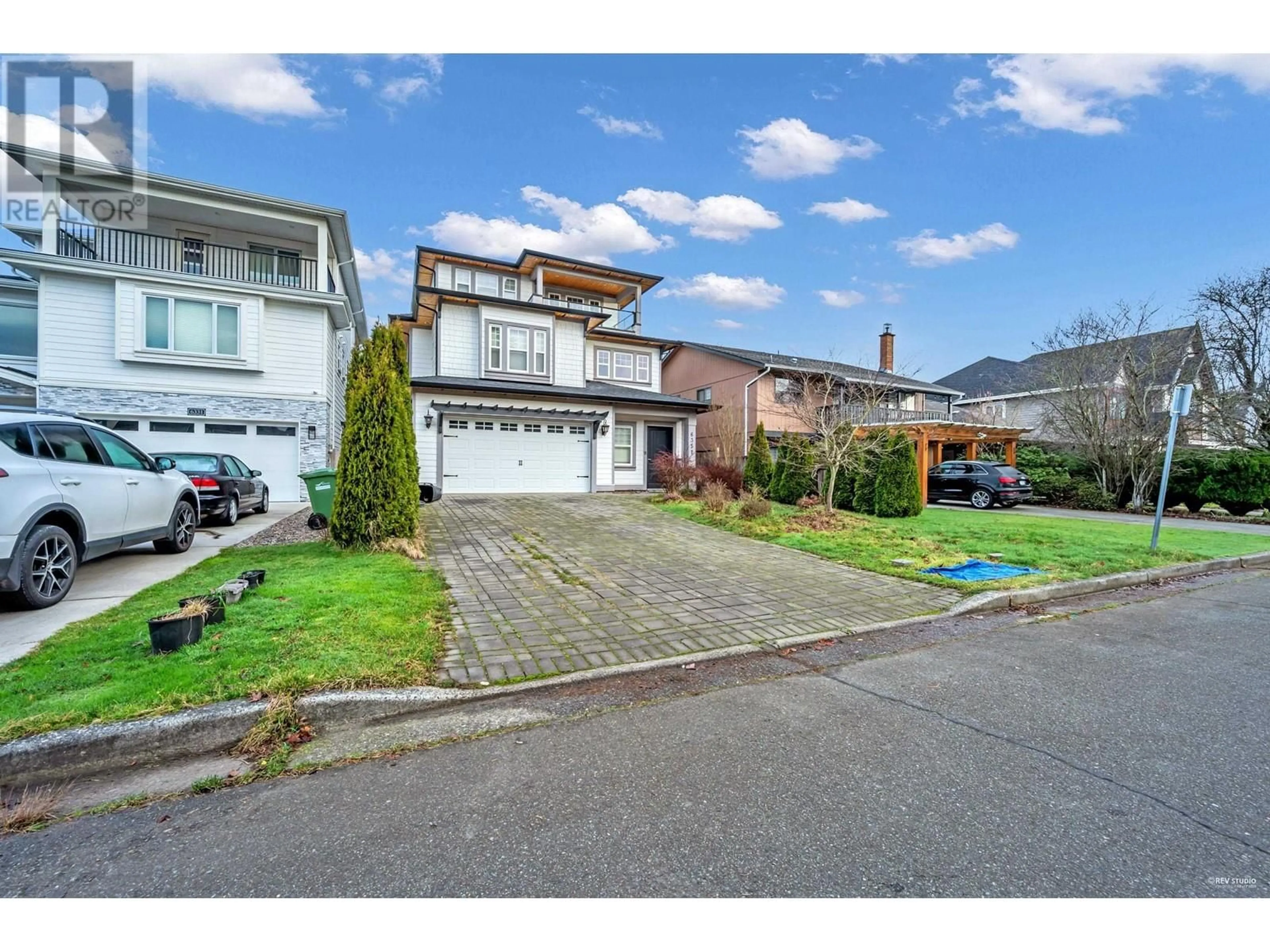 A pic from outside/outdoor area/front of a property/back of a property/a pic from drone, street for 6351 GOLDSMITH DRIVE, Richmond British Columbia V7E4G6