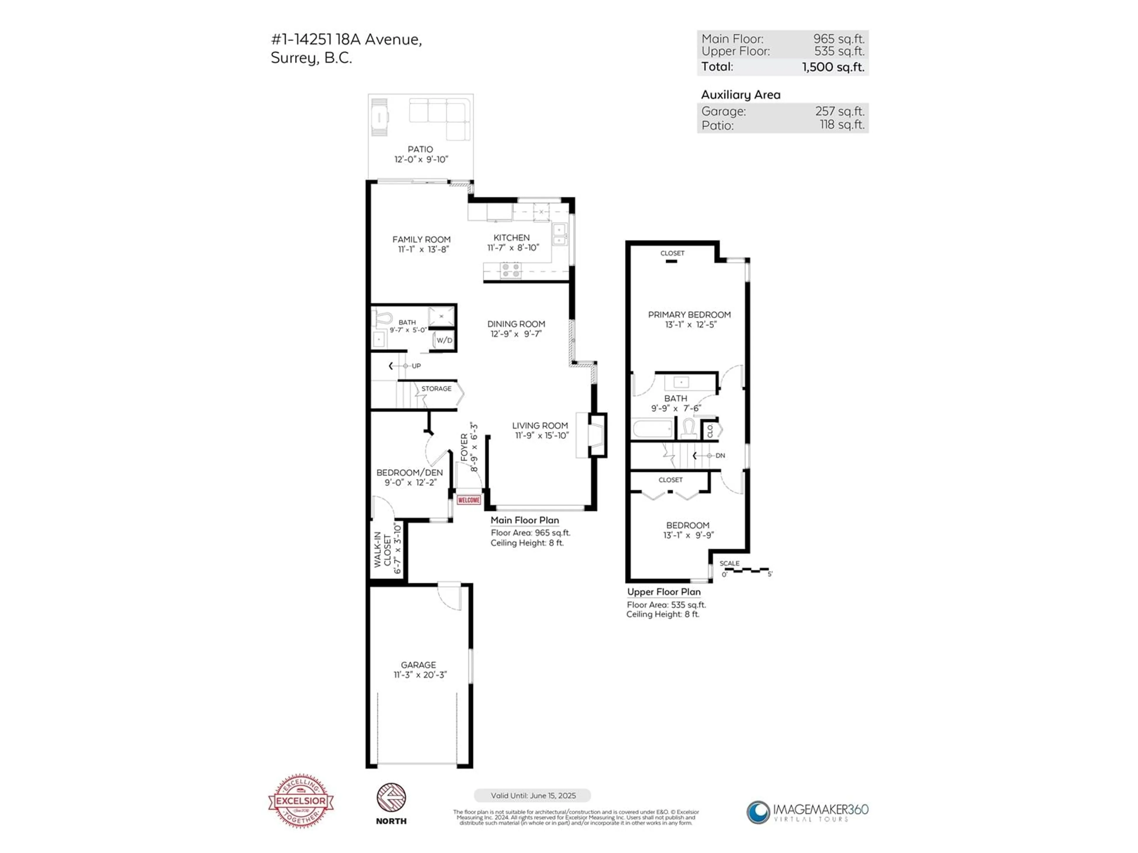 Floor plan for 1 14251 18A AVENUE, Surrey British Columbia V4A7N8