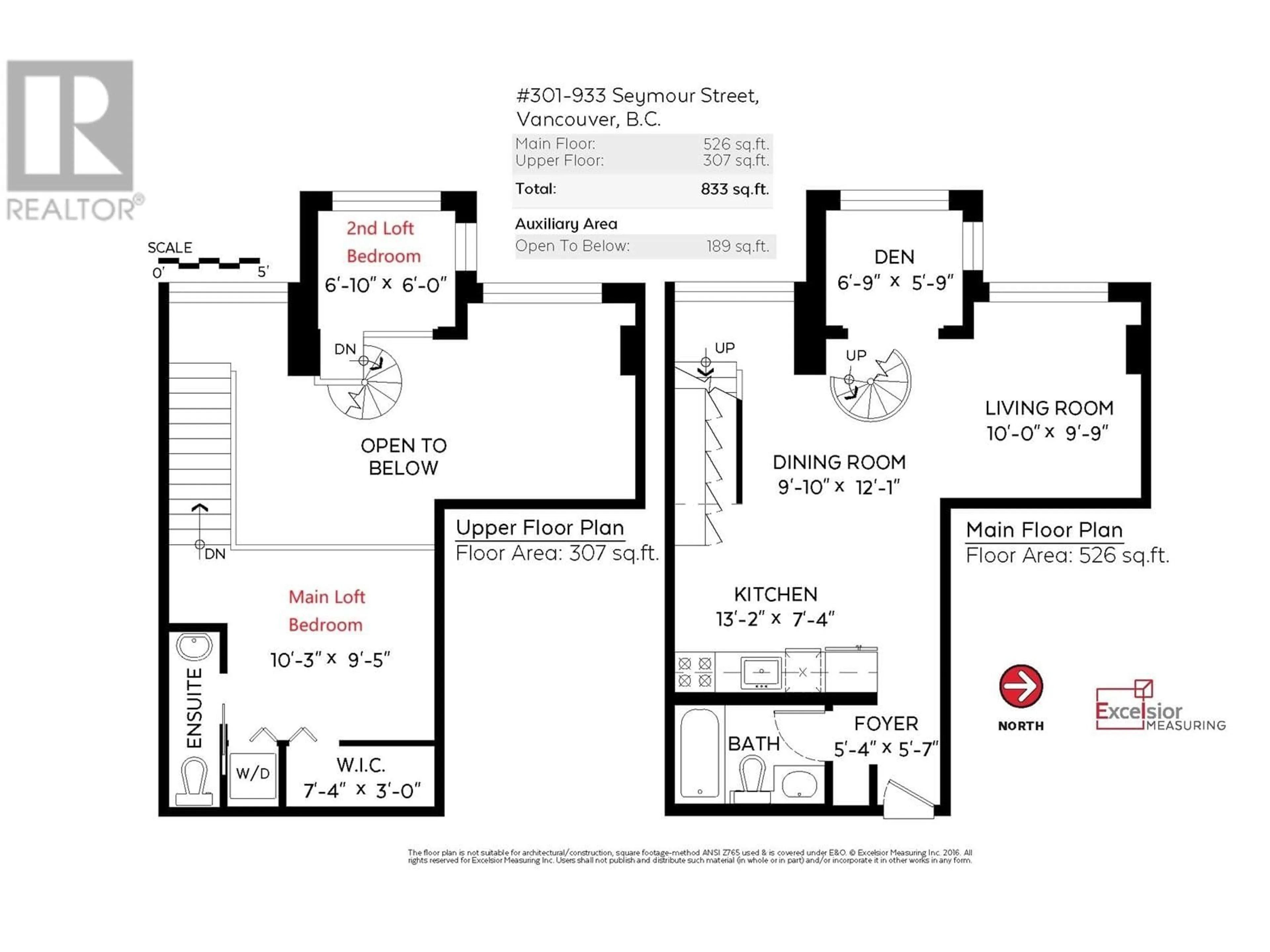 Floor plan for 301 - 933 SEYMOUR STREET, Vancouver British Columbia V6B6L6