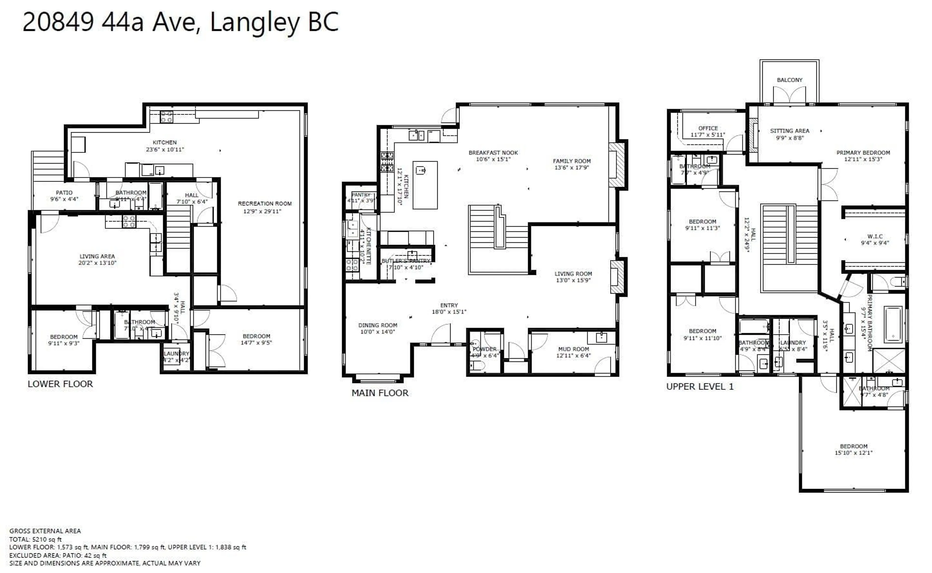 Floor plan for 20849 44A AVENUE, Langley British Columbia V3A8Y1