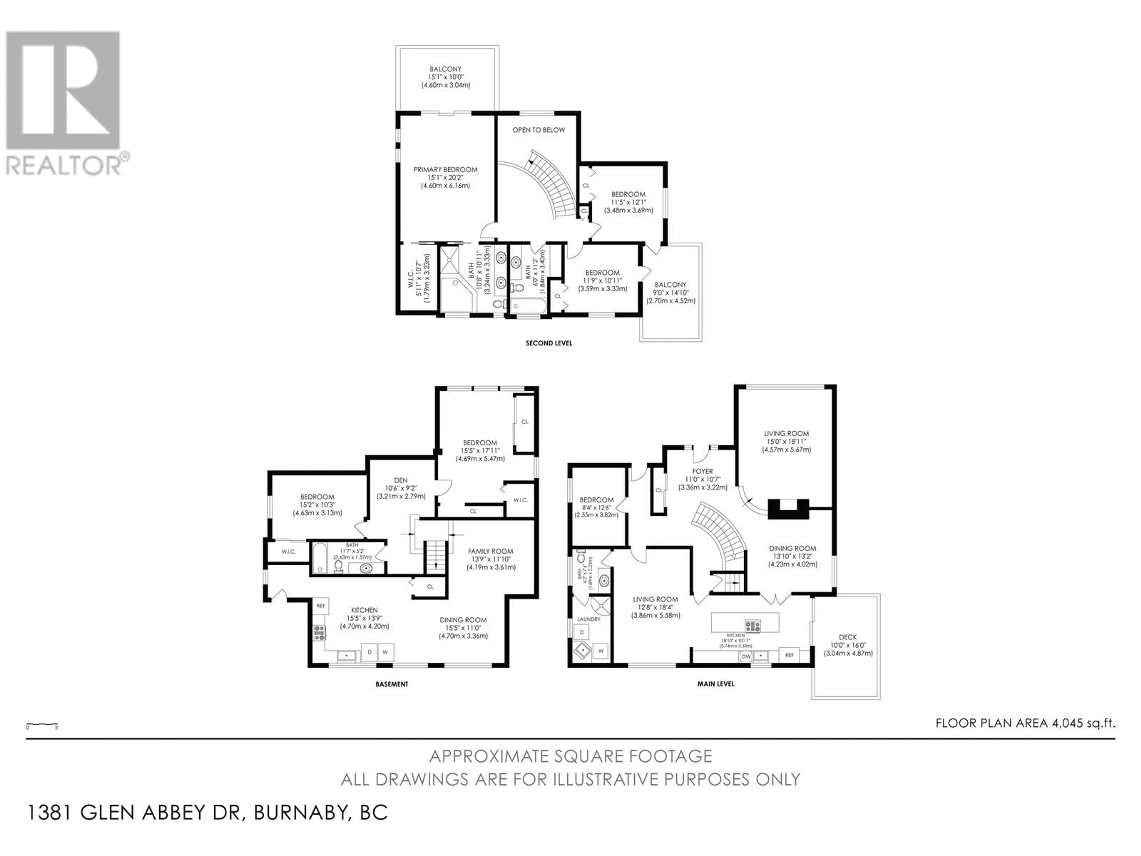 Floor plan for 1381 GLEN ABBEY DRIVE, Burnaby British Columbia V5A3Y3