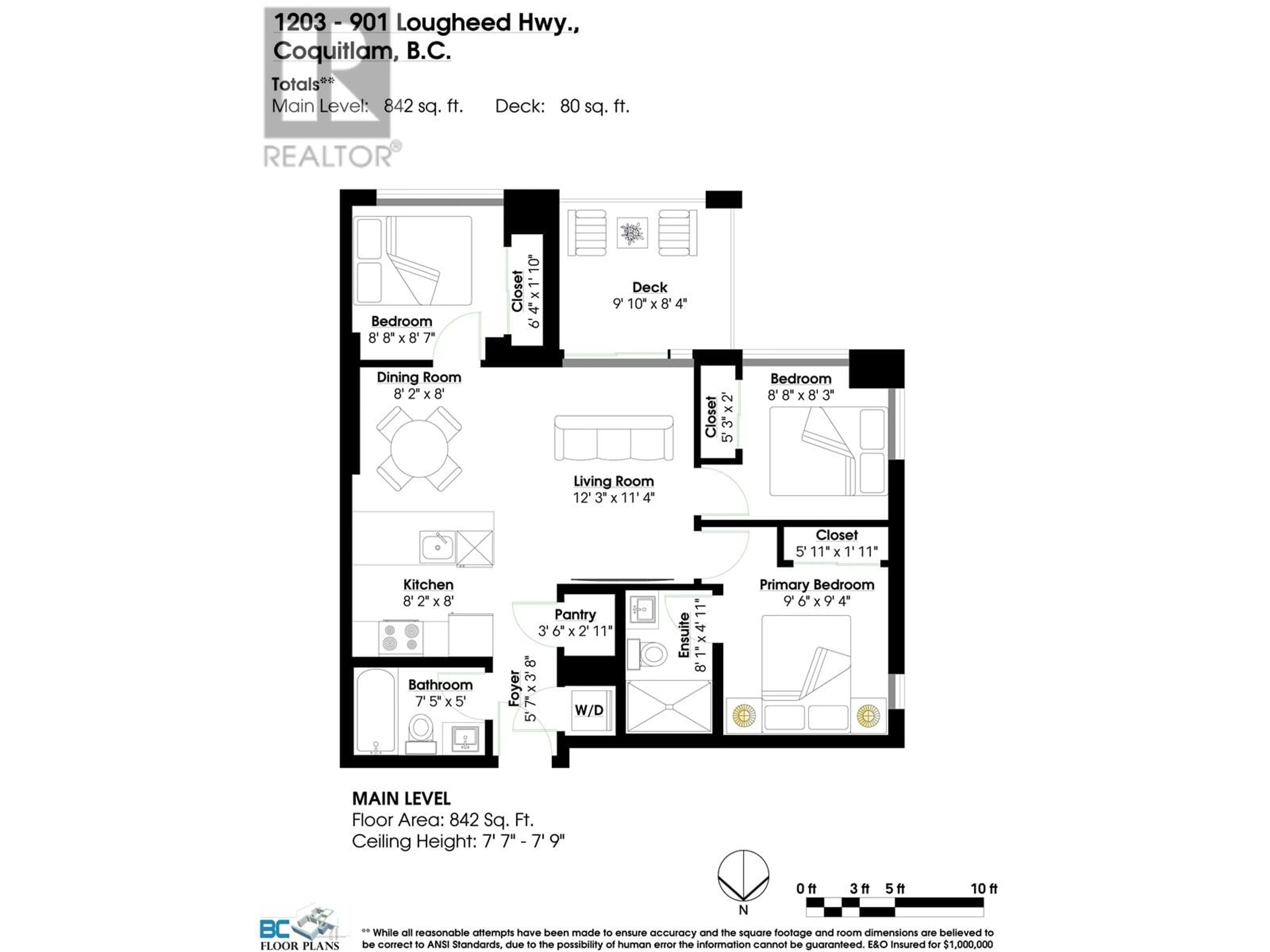 Floor plan for 1203 901 LOUGHEED HIGHWAY, Coquitlam British Columbia V3K3T3