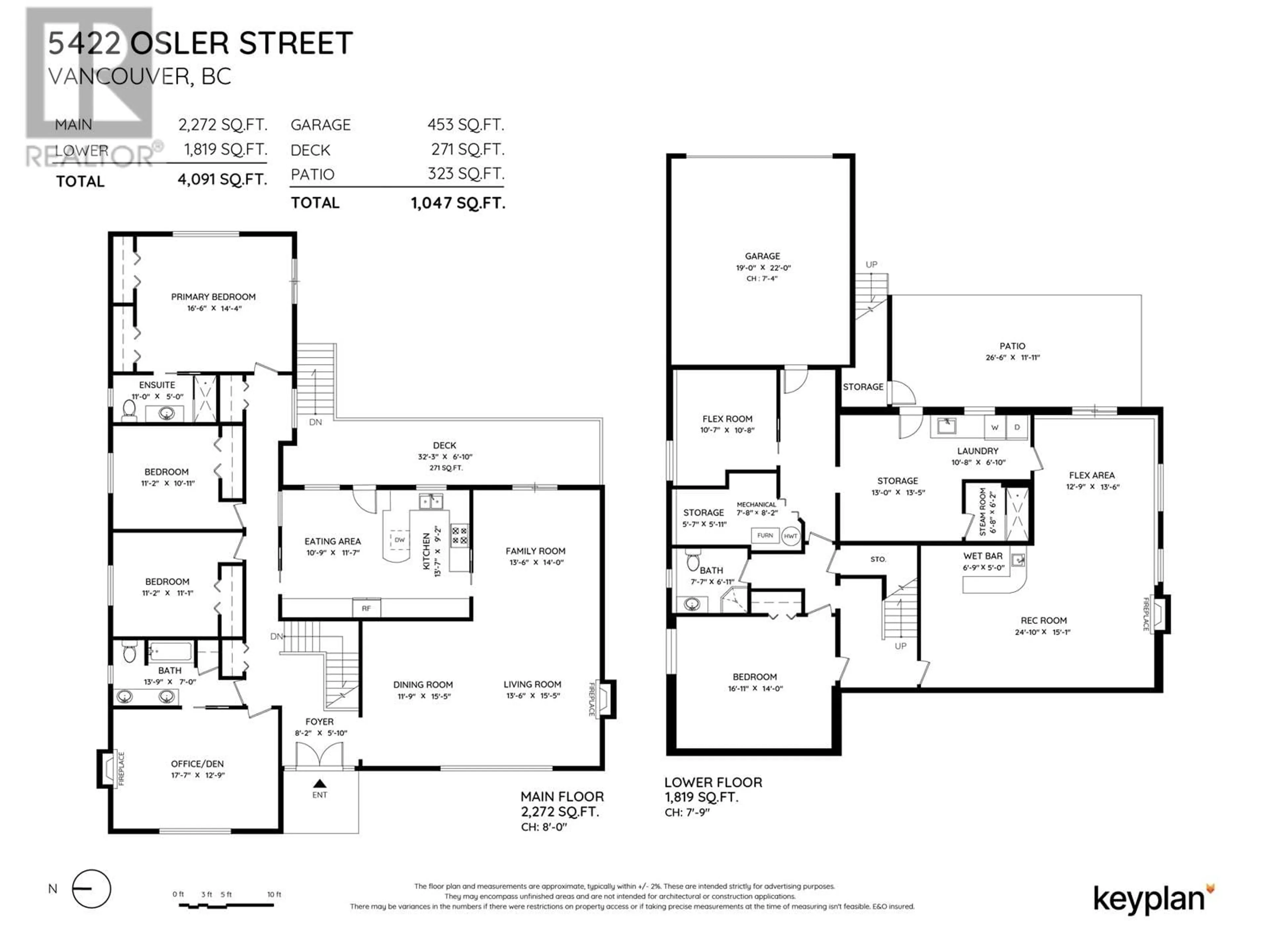 Floor plan for 5422 OSLER STREET, Vancouver British Columbia V6M2W9