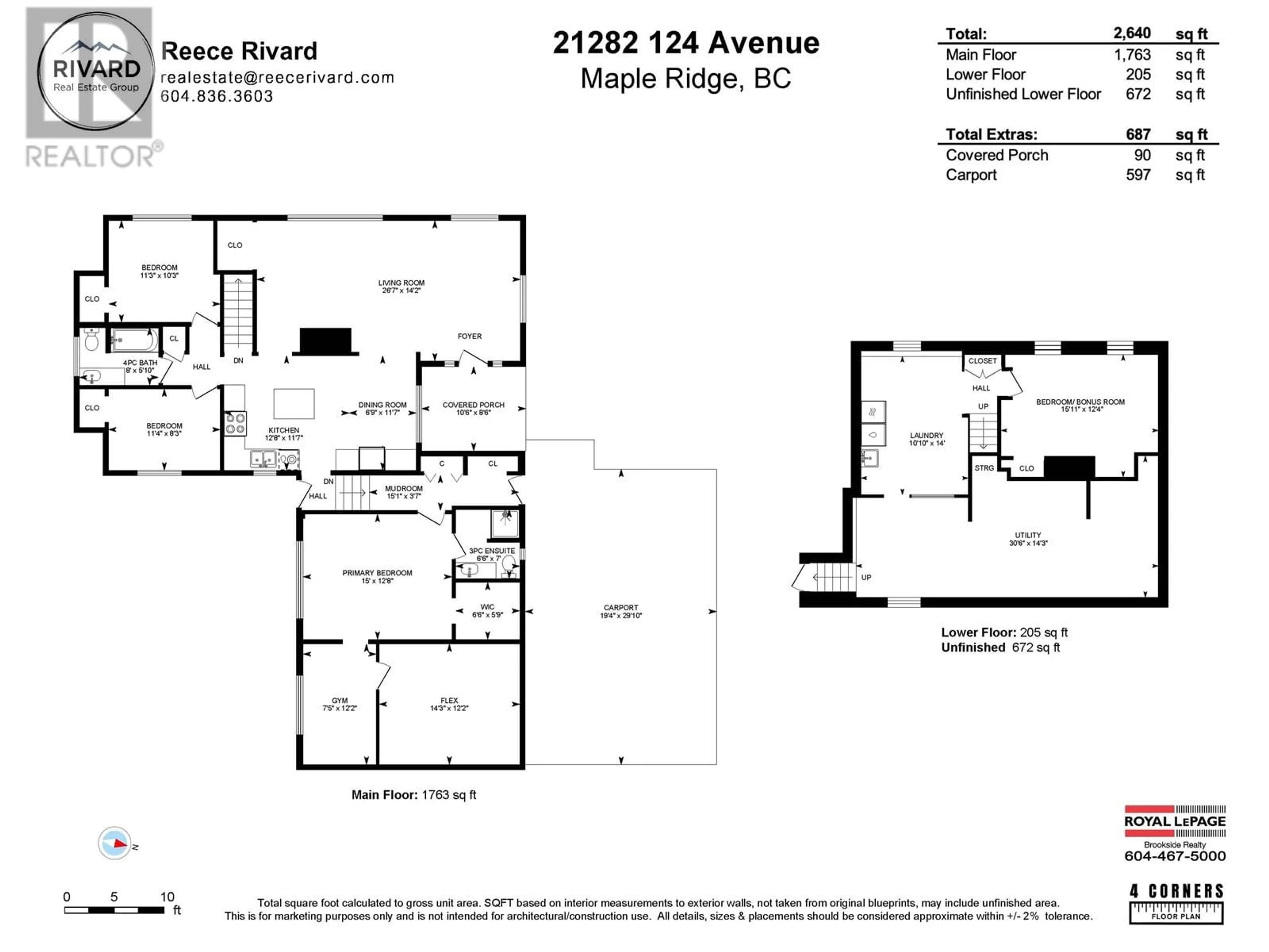 Floor plan for 21282 124 AVENUE, Maple Ridge British Columbia V2X4G9