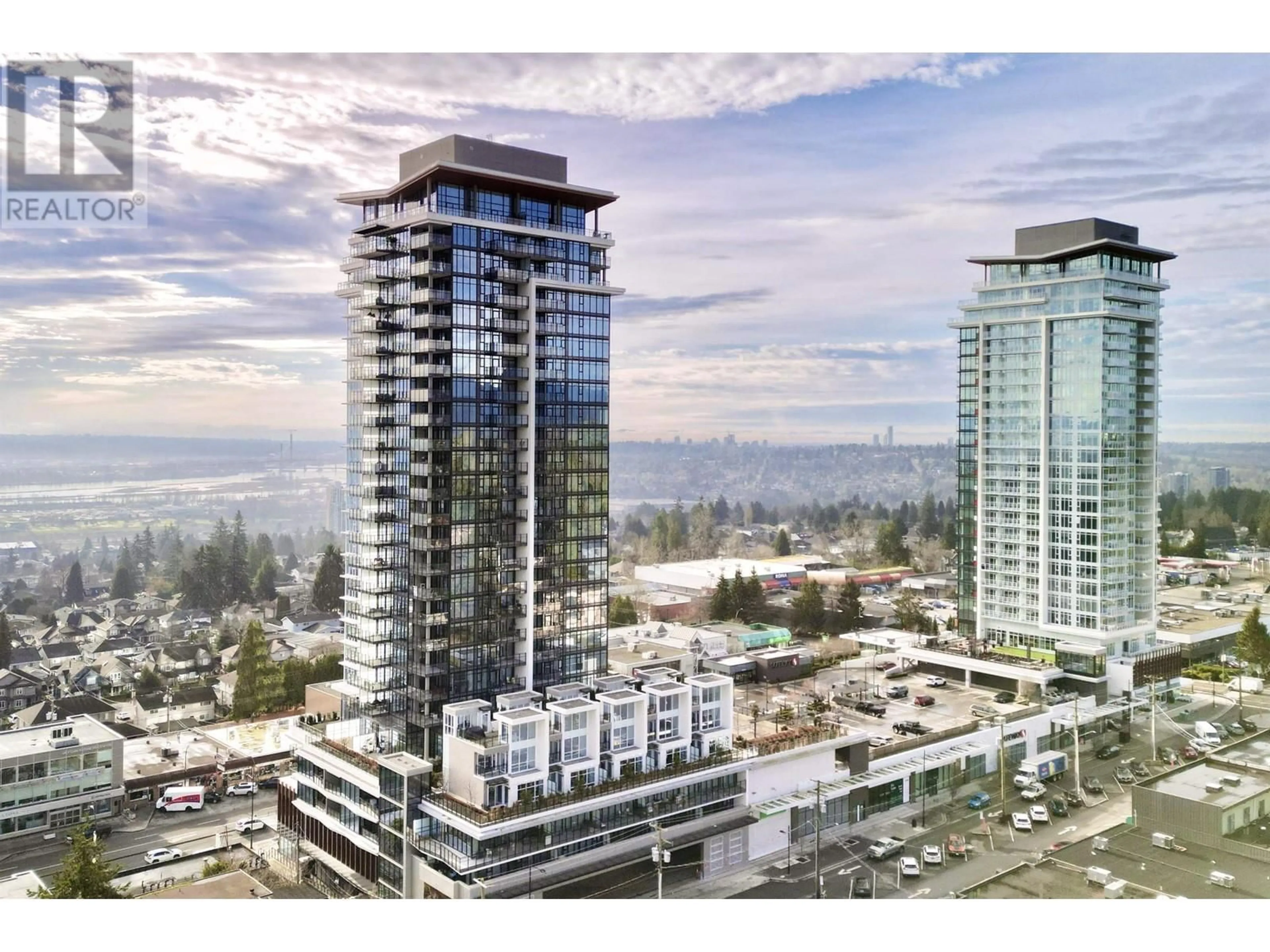A pic from outside/outdoor area/front of a property/back of a property/a pic from drone, city buildings view from balcony for 806 - 1045 AUSTIN AVENUE, Coquitlam British Columbia V3K0G9