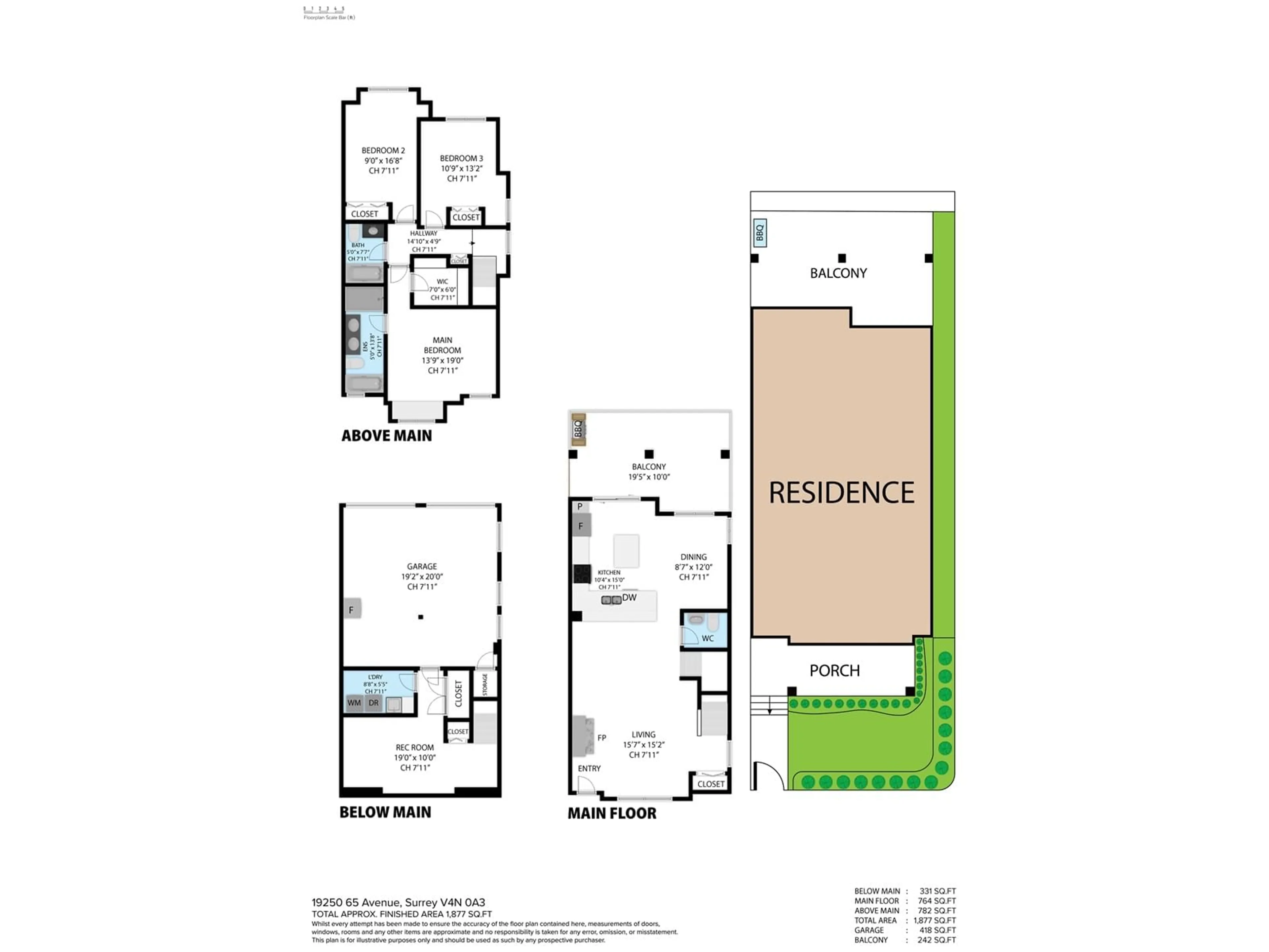 Floor plan for 82 19250 65 AVENUE, Surrey British Columbia V4N5R7