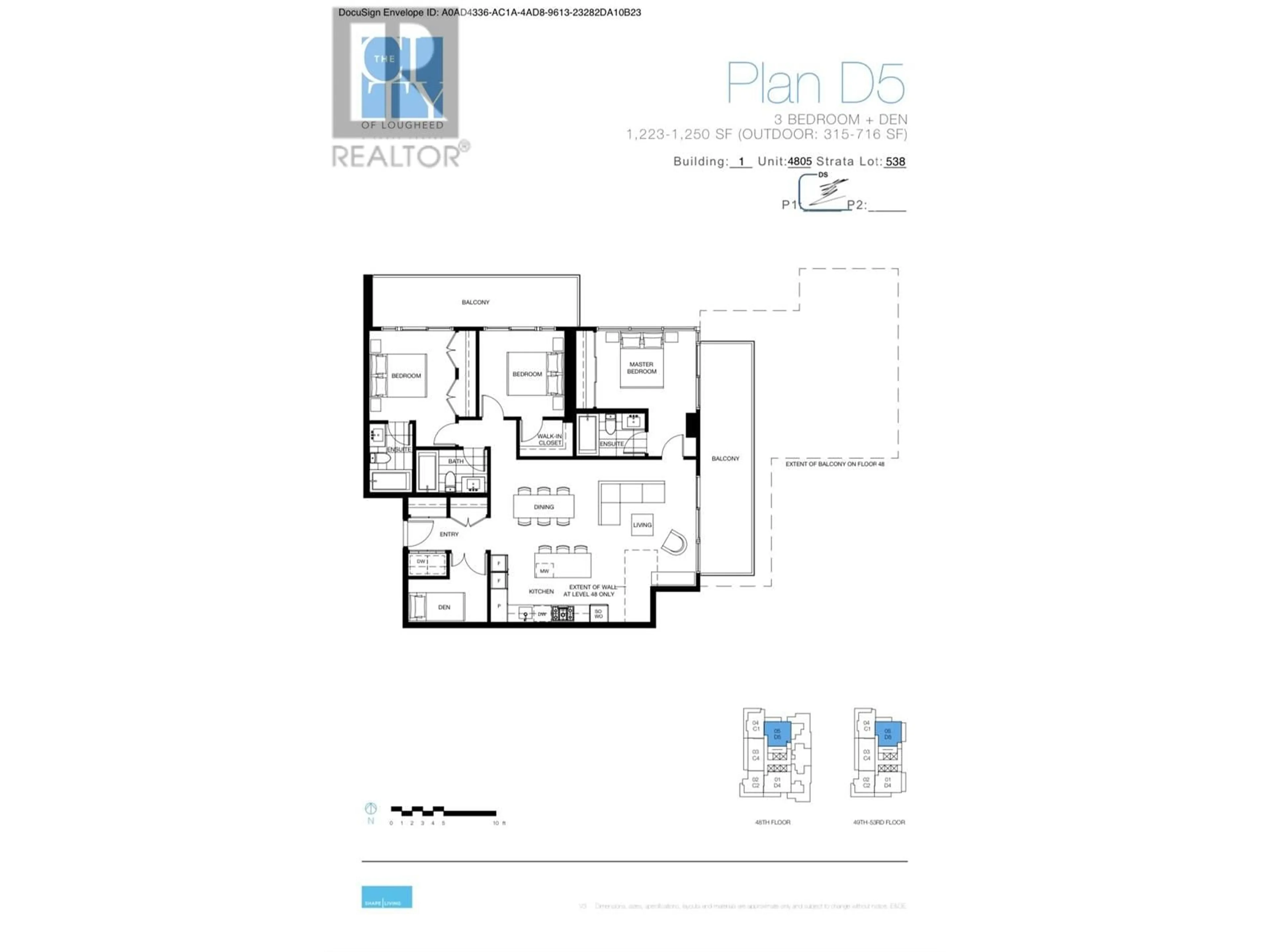 Floor plan for 4805 3809 EVERGREEN PLACE, Burnaby British Columbia V3J0M1