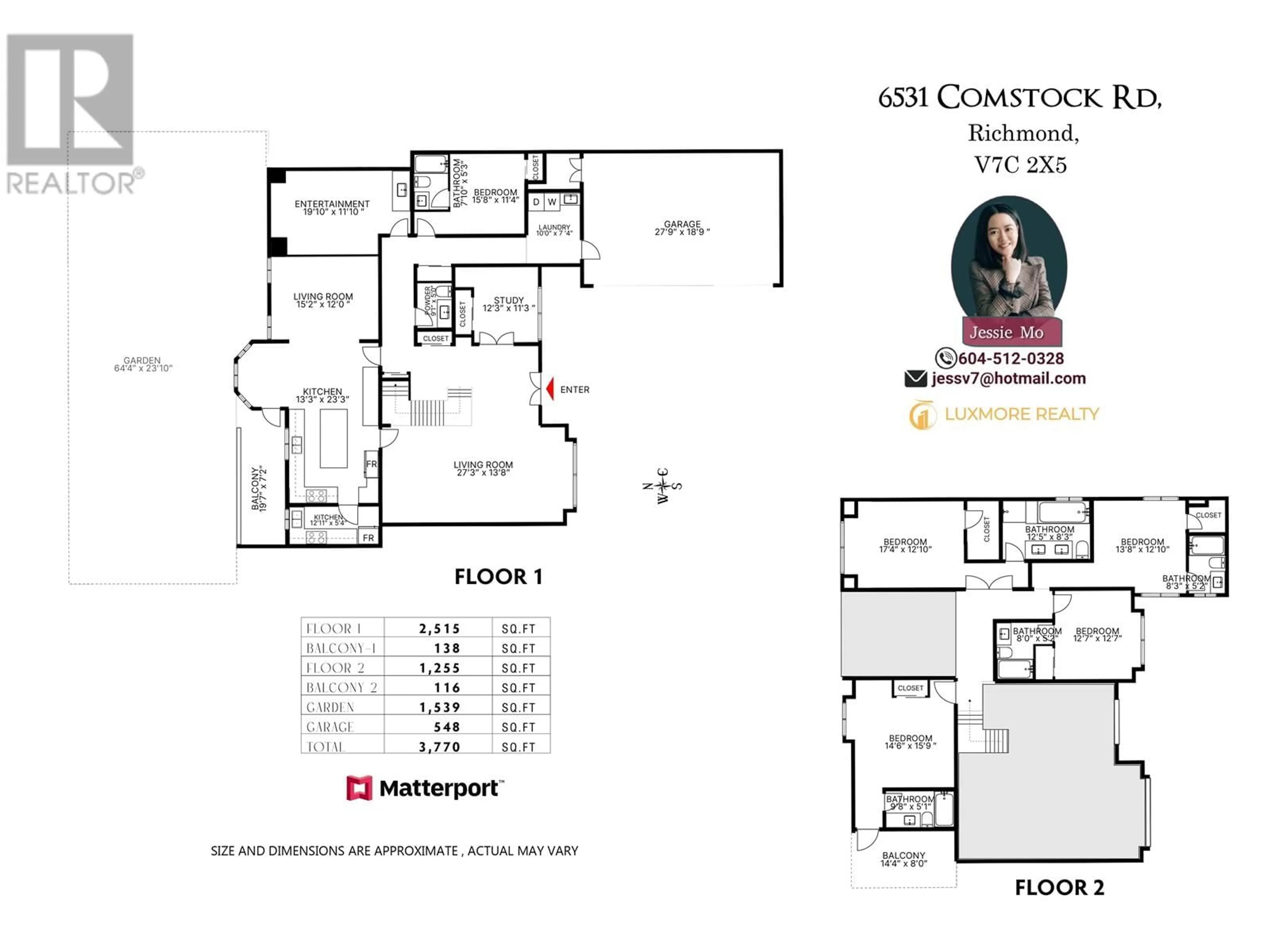 Floor plan for 6531 COMSTOCK ROAD, Richmond British Columbia V7C2X5