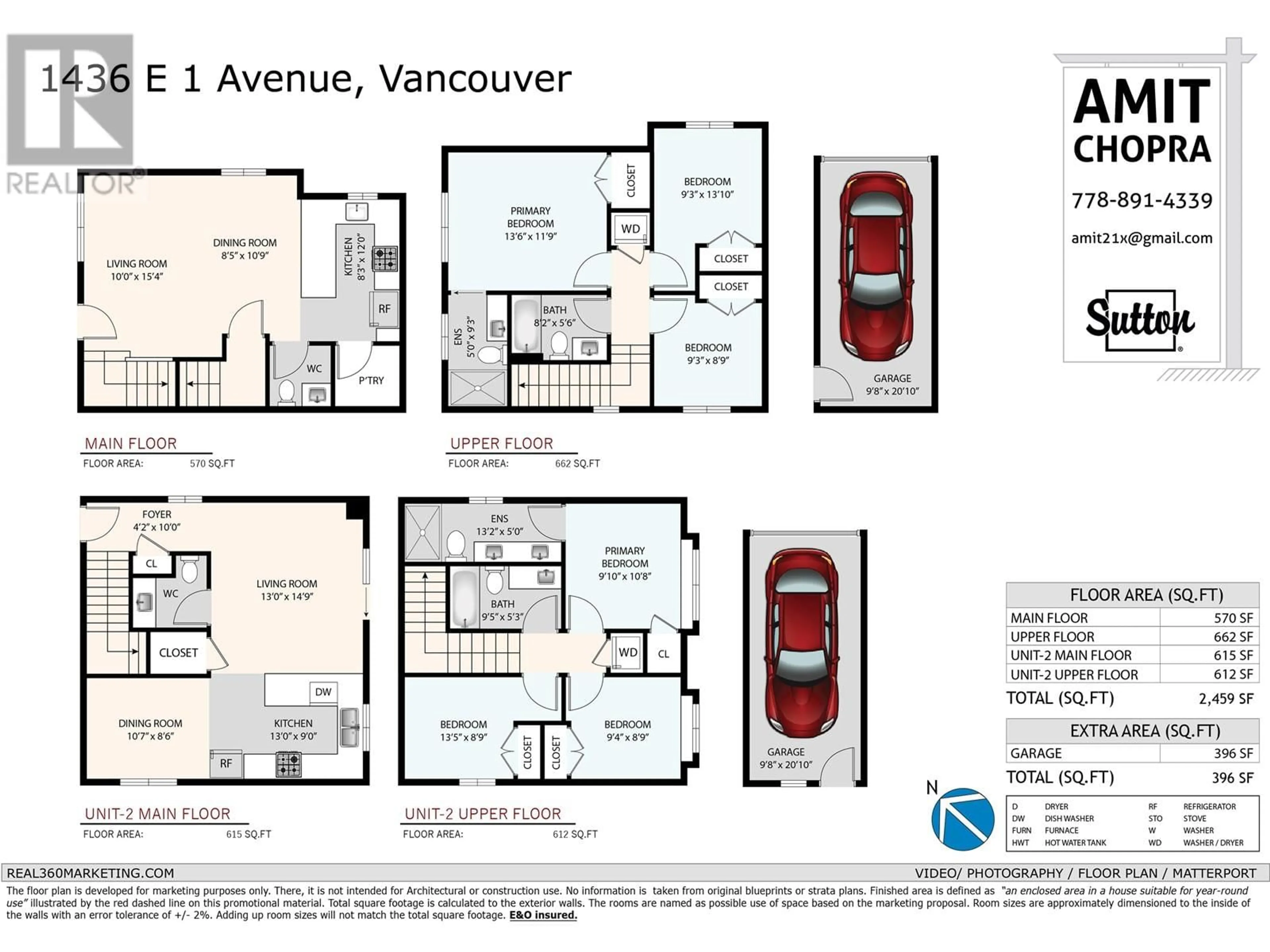 Floor plan for 1 1436 E 1ST AVENUE, Vancouver British Columbia V5N1A3