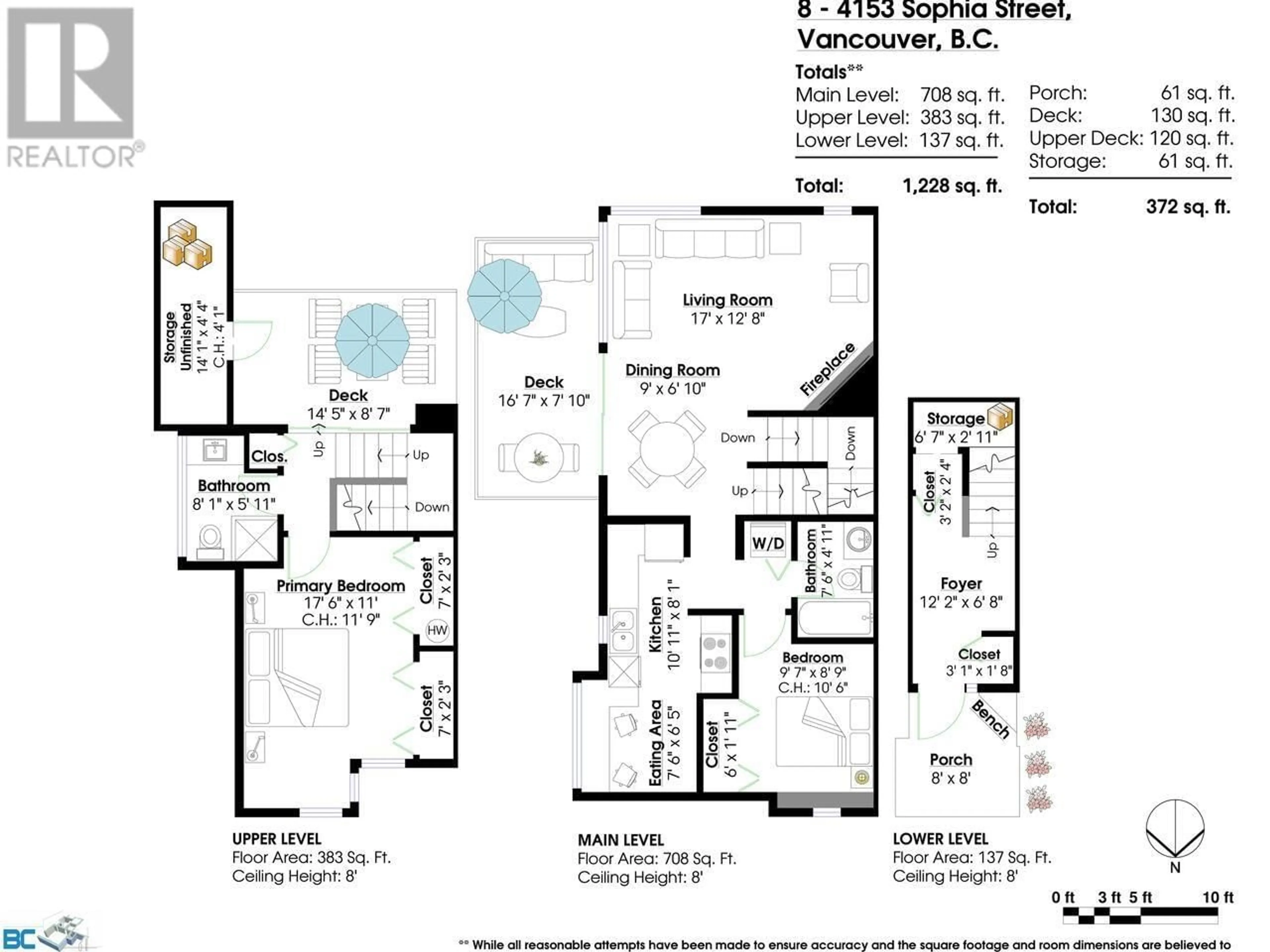 Floor plan for 8 4153 SOPHIA STREET, Vancouver British Columbia V5V3V4