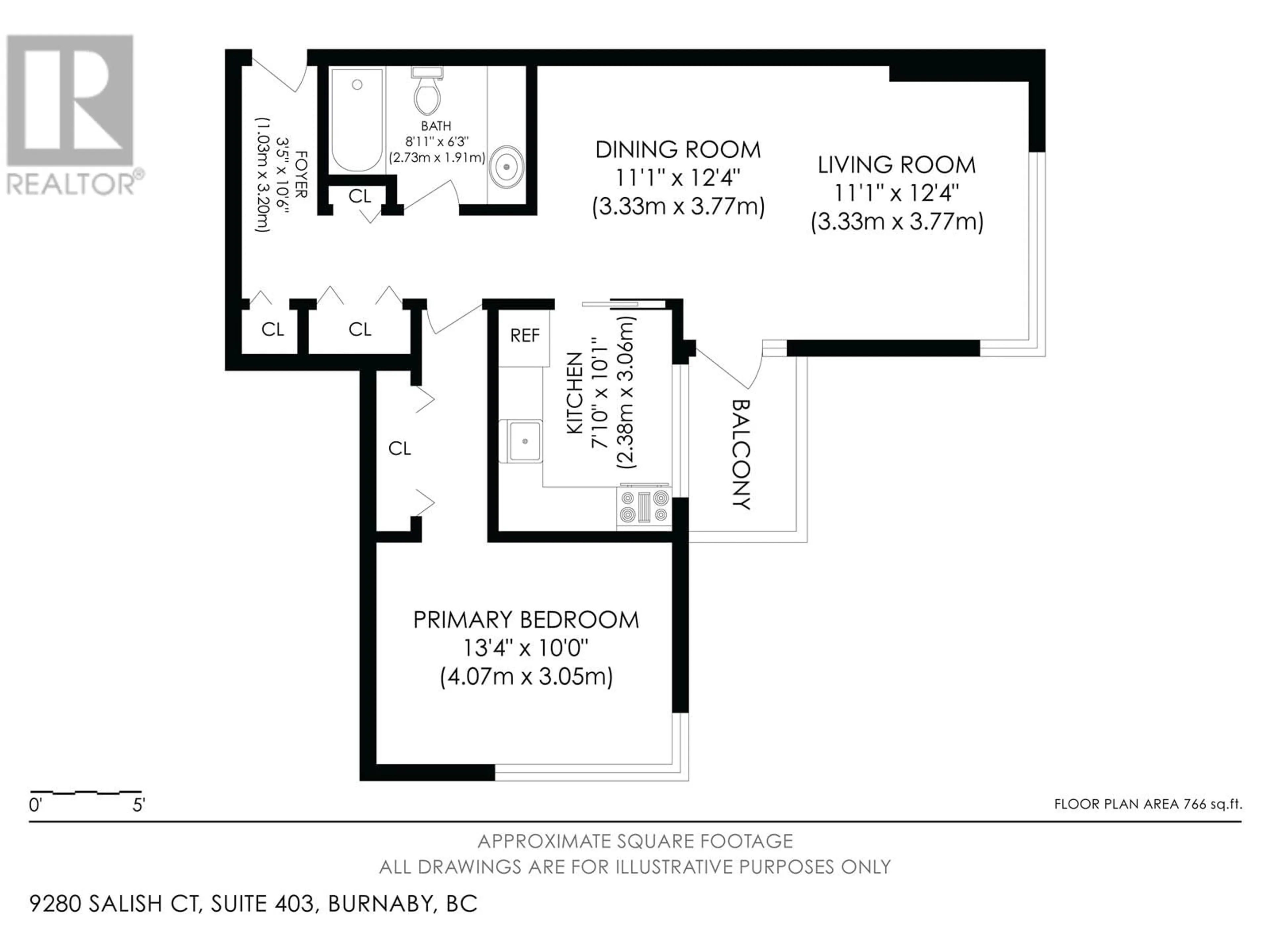 Floor plan for 403 9280 SALISH COURT, Burnaby British Columbia V3J7J8