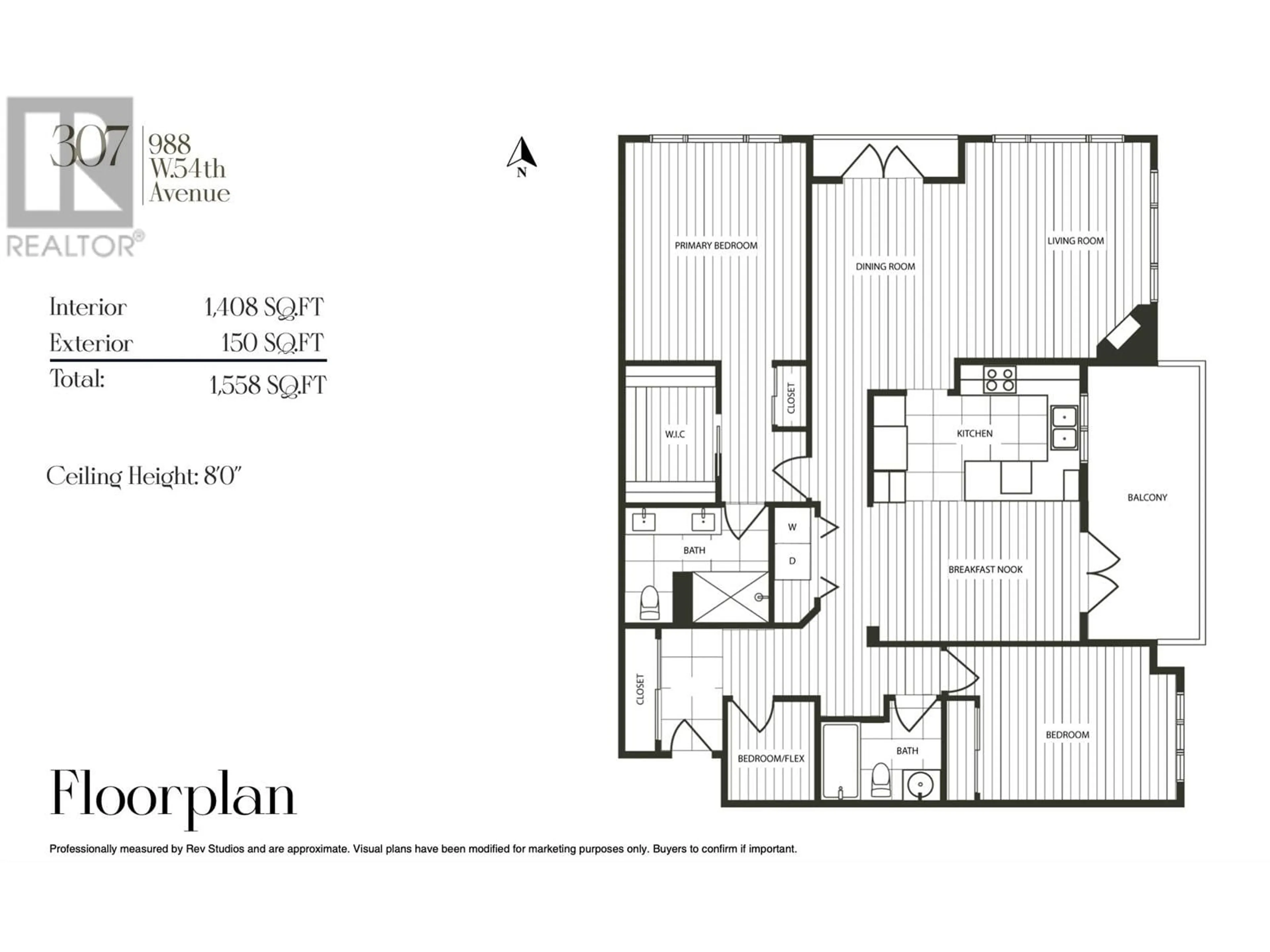 Floor plan for 307 988 W 54TH AVENUE, Vancouver British Columbia V6P1M9