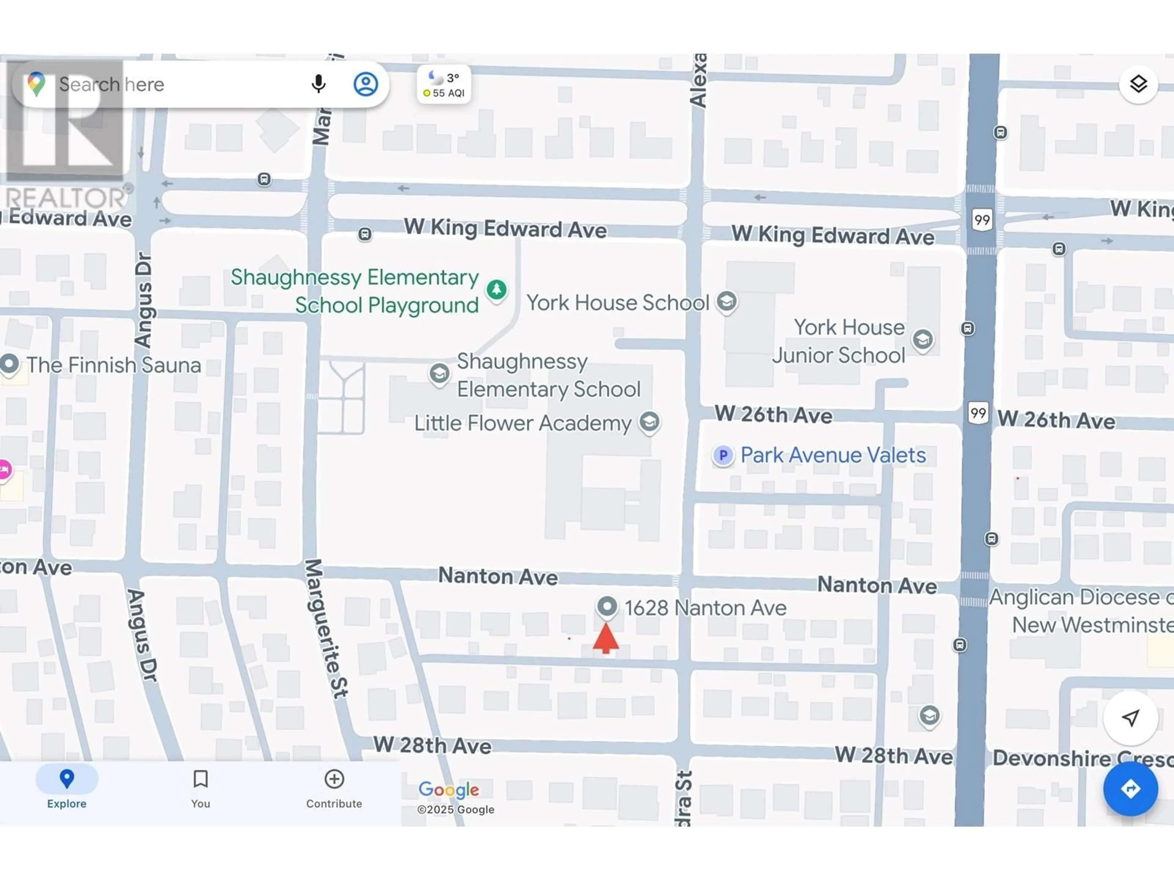 Picture of a map for 1628 NANTON AVENUE, Vancouver British Columbia V6J2X4