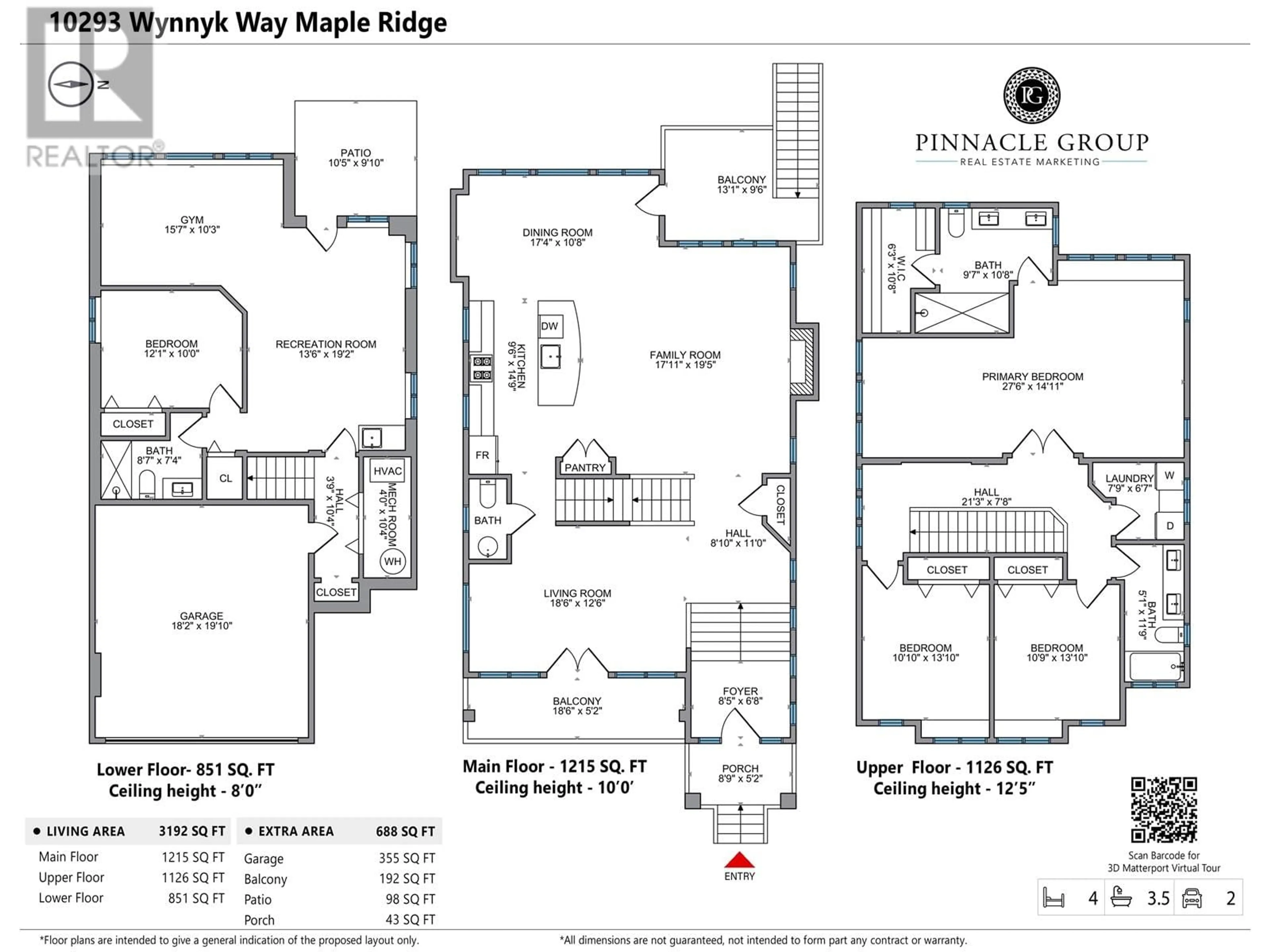 Floor plan for 10293 WYNNYK WAY, Maple Ridge British Columbia V2W1G3