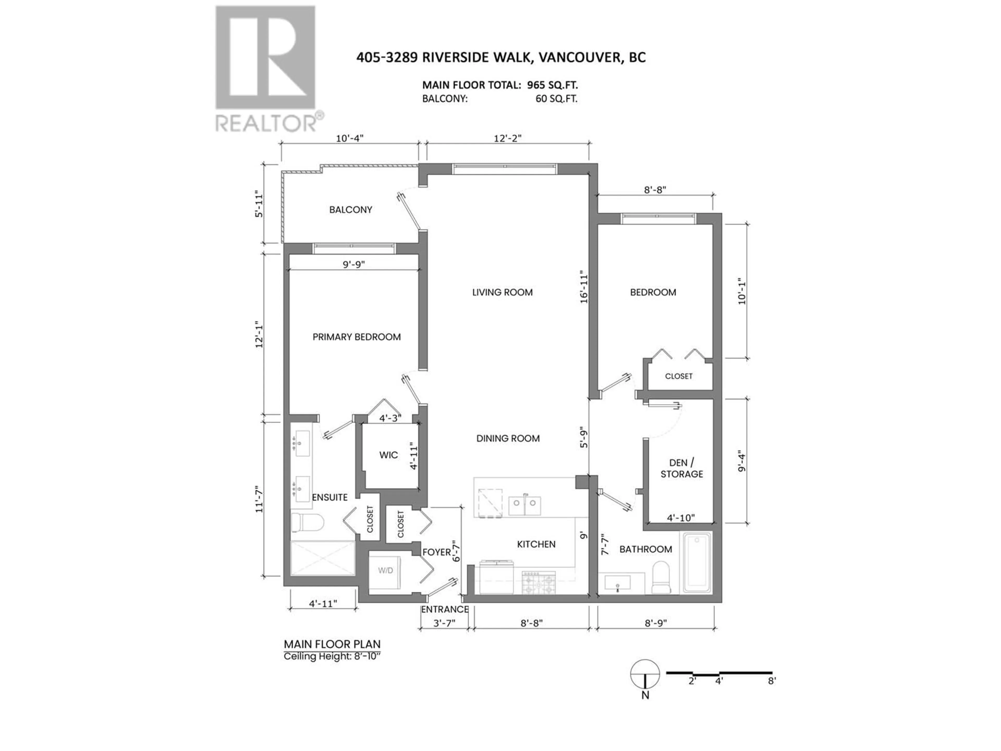 Floor plan for 405 3289 RIVERWALK AVENUE, Vancouver British Columbia V5S0G2