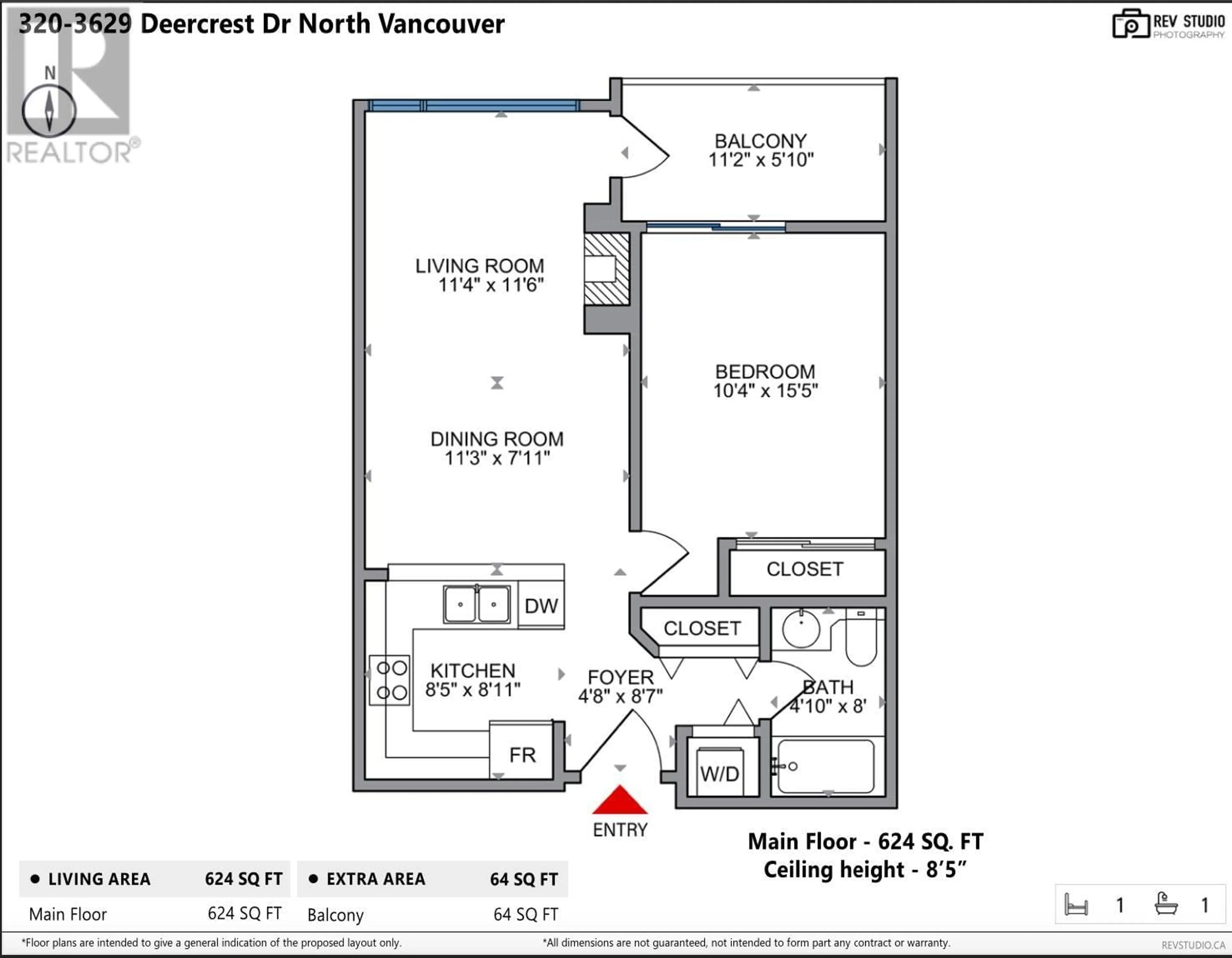 Floor plan for 320 3629 DEERCREST DRIVE, North Vancouver British Columbia V7G2S9