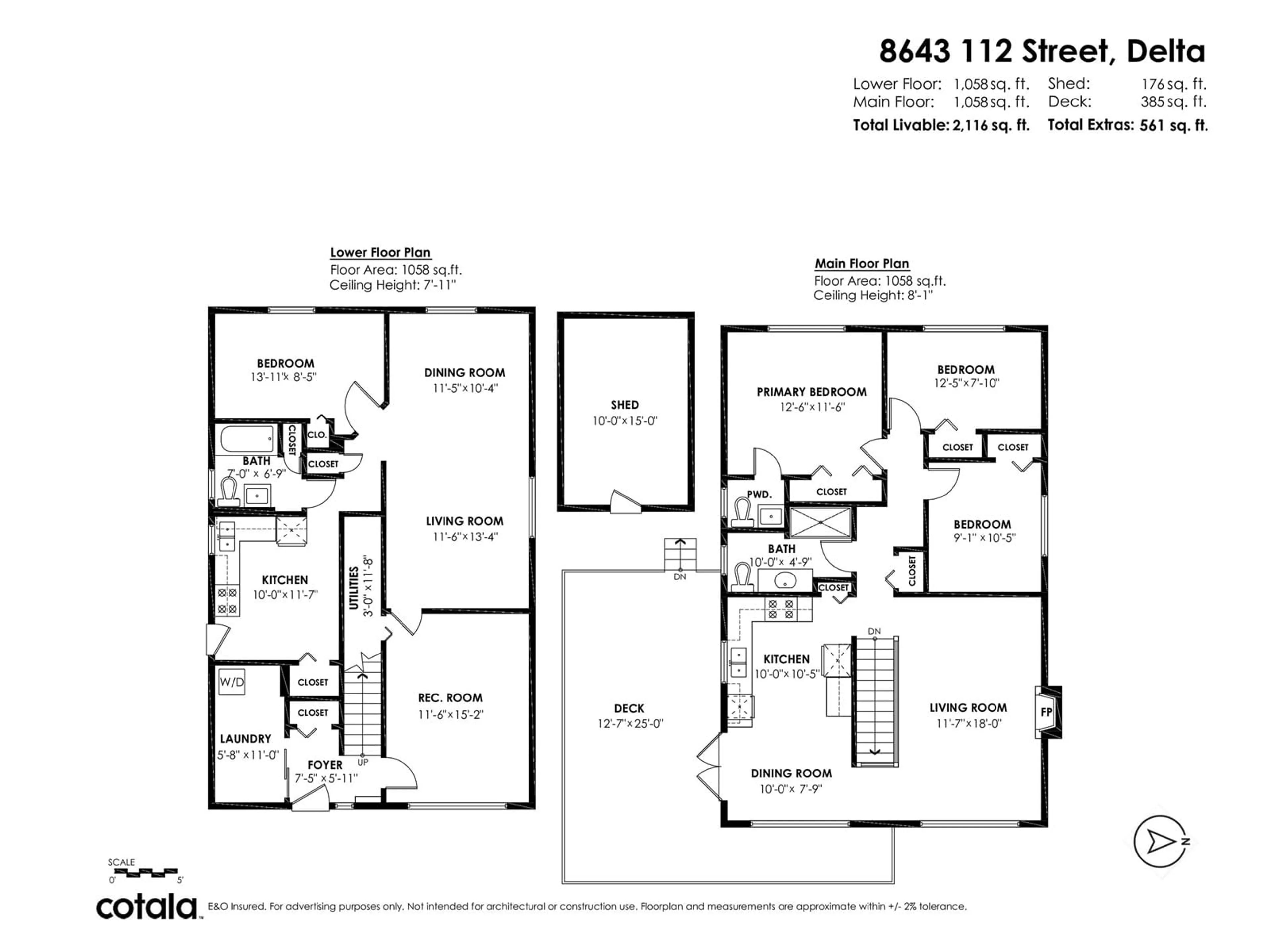 Floor plan for 8643 112 STREET, Delta British Columbia V4C4X2