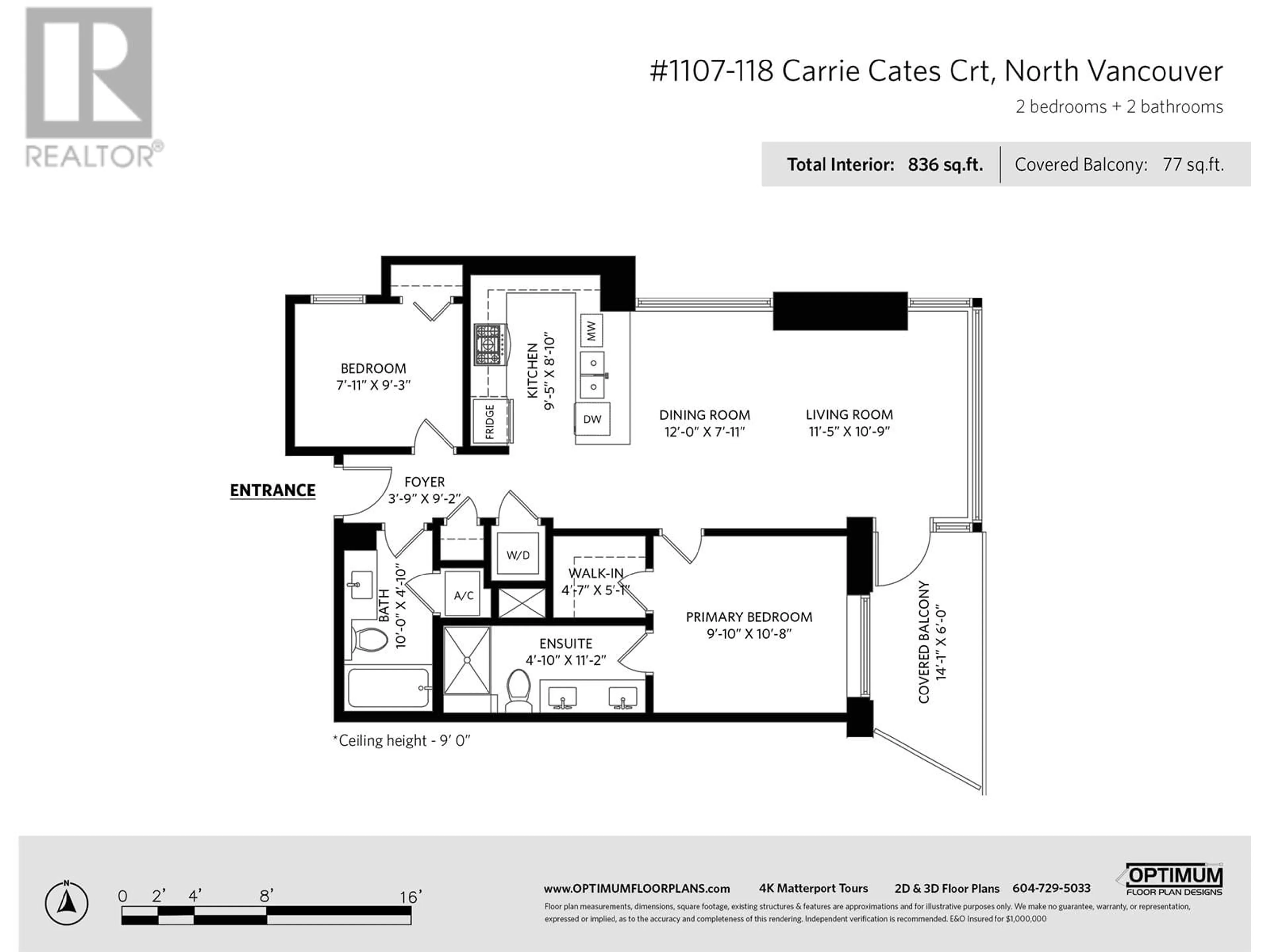 Floor plan for 407 118 CARRIE CATES COURT, North Vancouver British Columbia V7M0G6