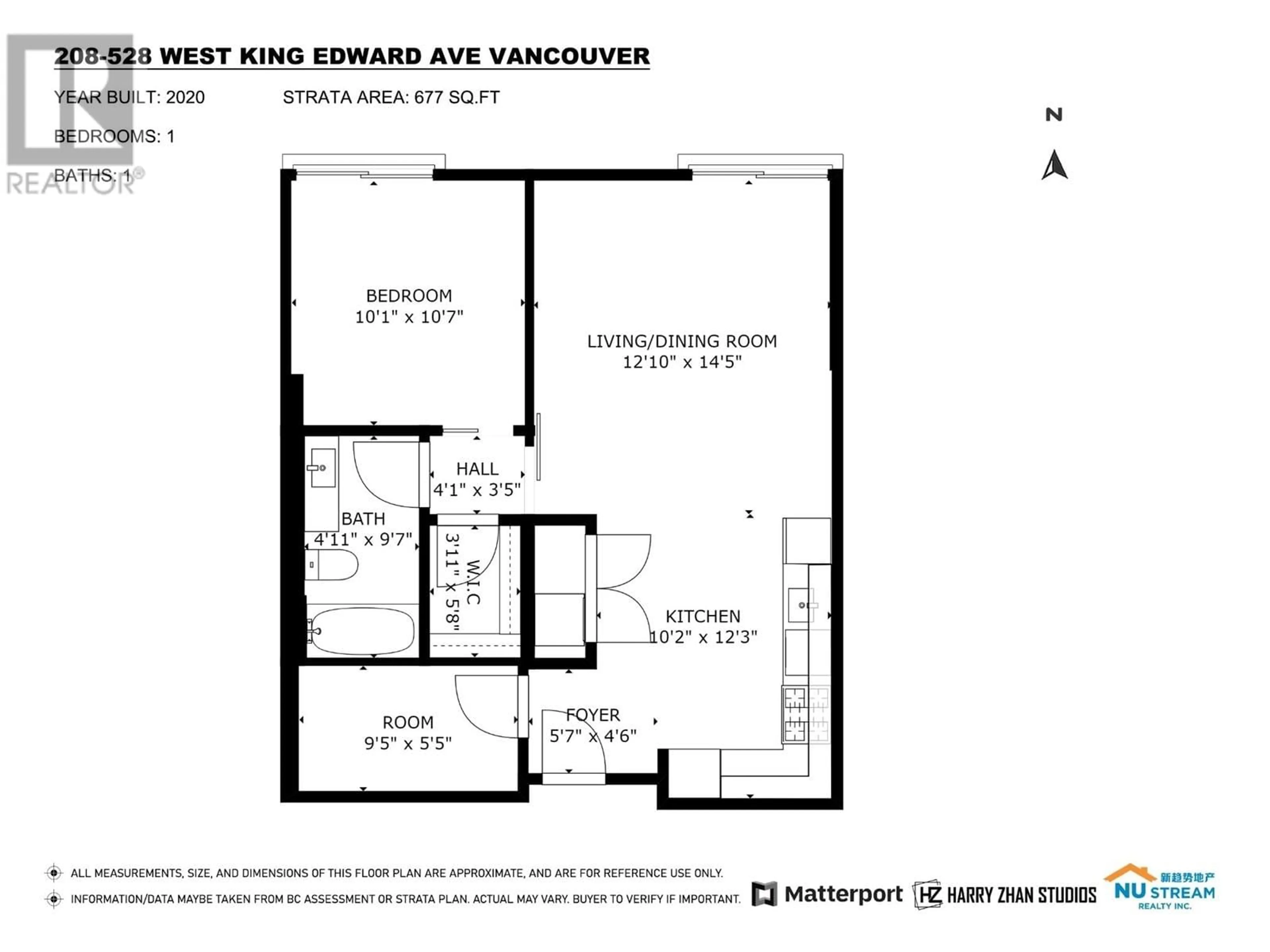 Floor plan for 208 - 528 KING EDWARD AVENUE, Vancouver British Columbia V5Z2C3