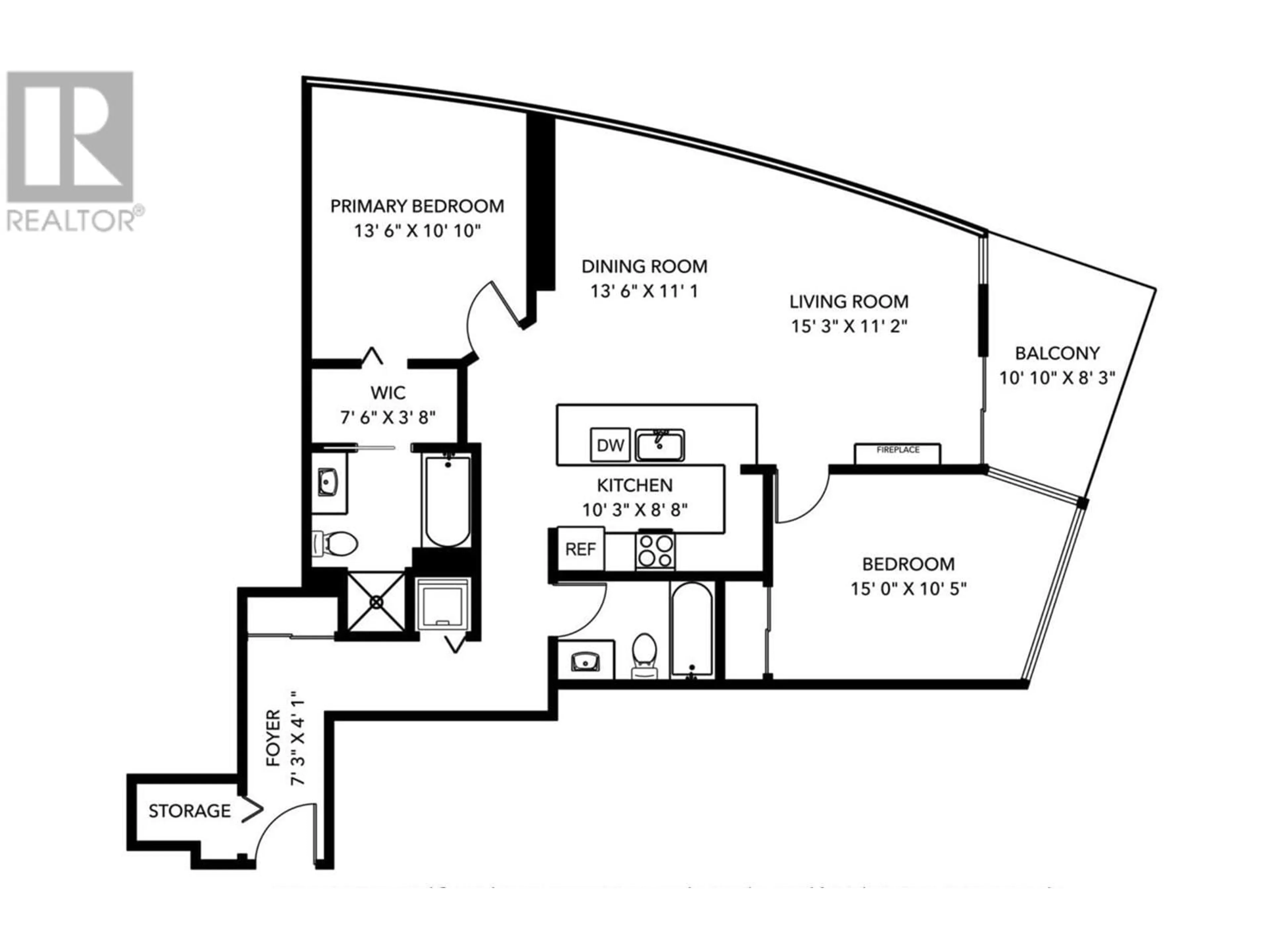 Floor plan for 1506 400 CAPILANO ROAD, Port Moody British Columbia V3H0E1