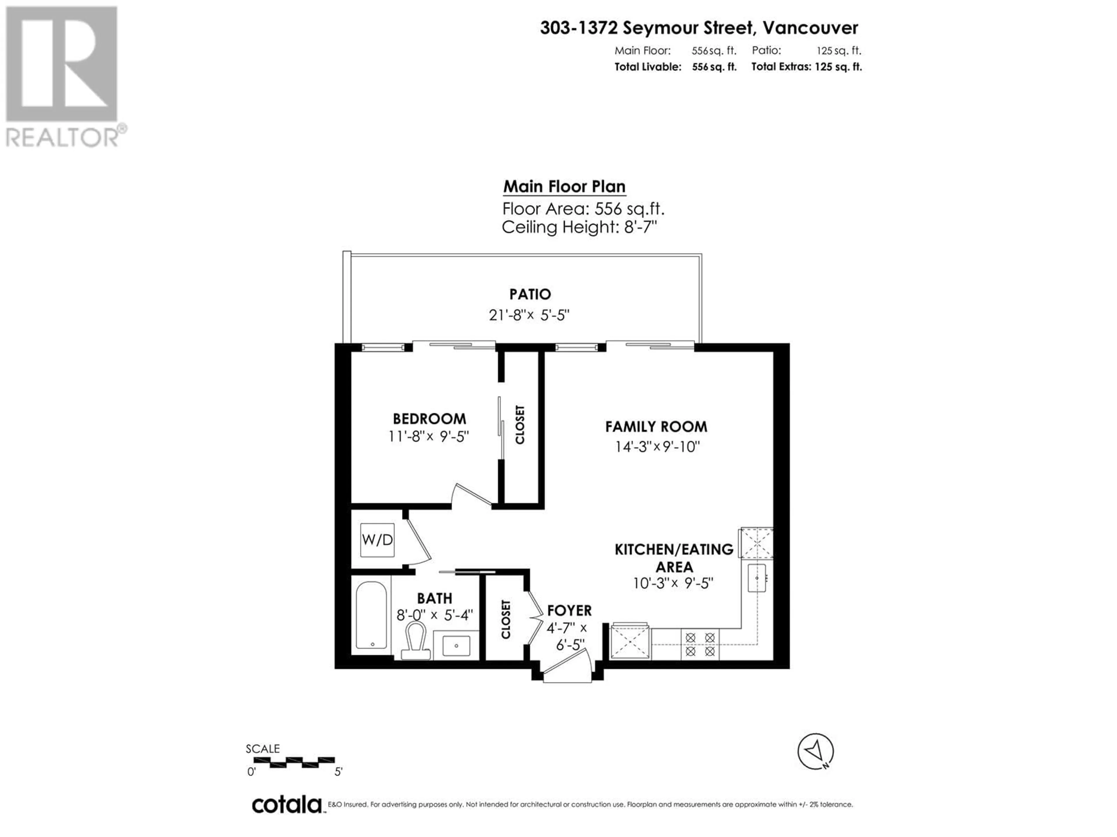 Floor plan for 303 1372 SEYMOUR STREET, Vancouver British Columbia V6B0L1