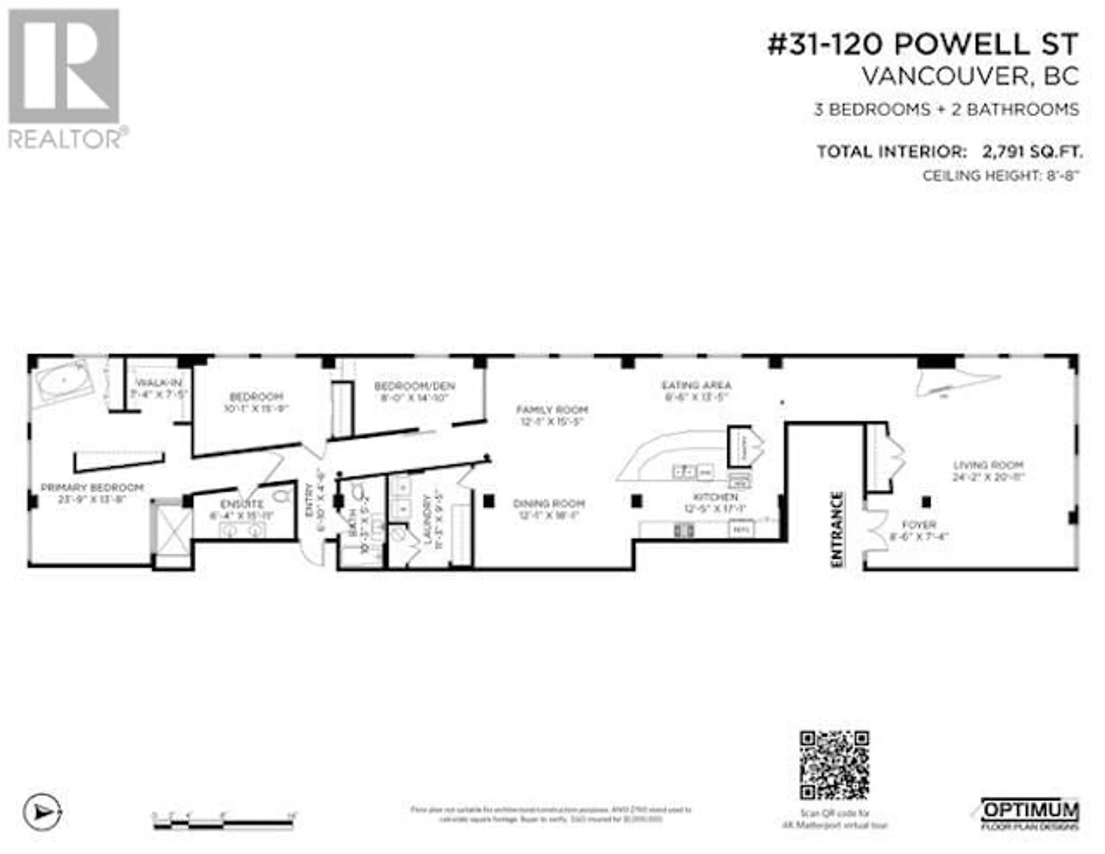 Floor plan for 31 120 POWELL STREET, Vancouver British Columbia V6A1G1