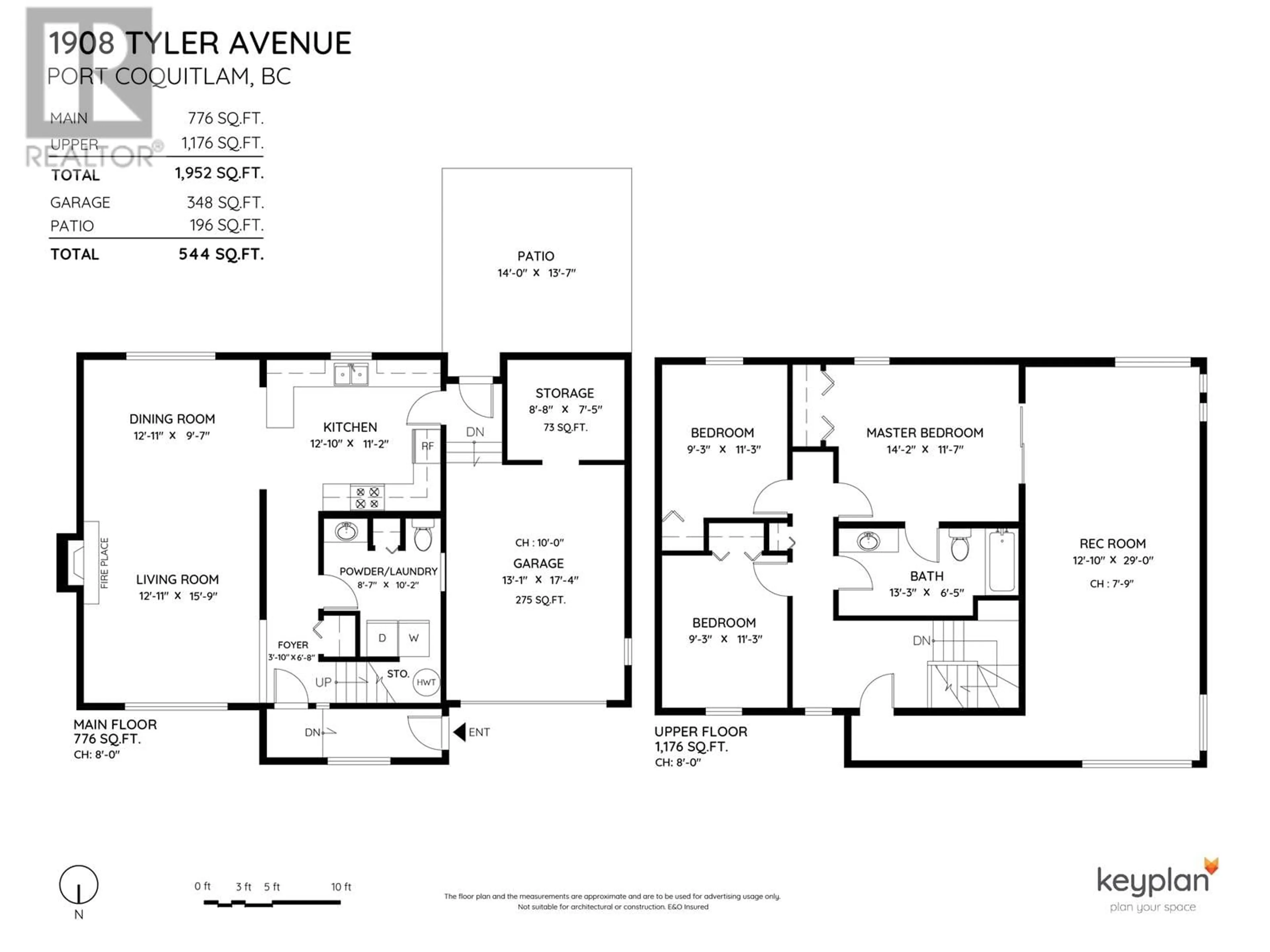 Floor plan for 1908 TYLER AVENUE, Port Coquitlam British Columbia V3C4V8