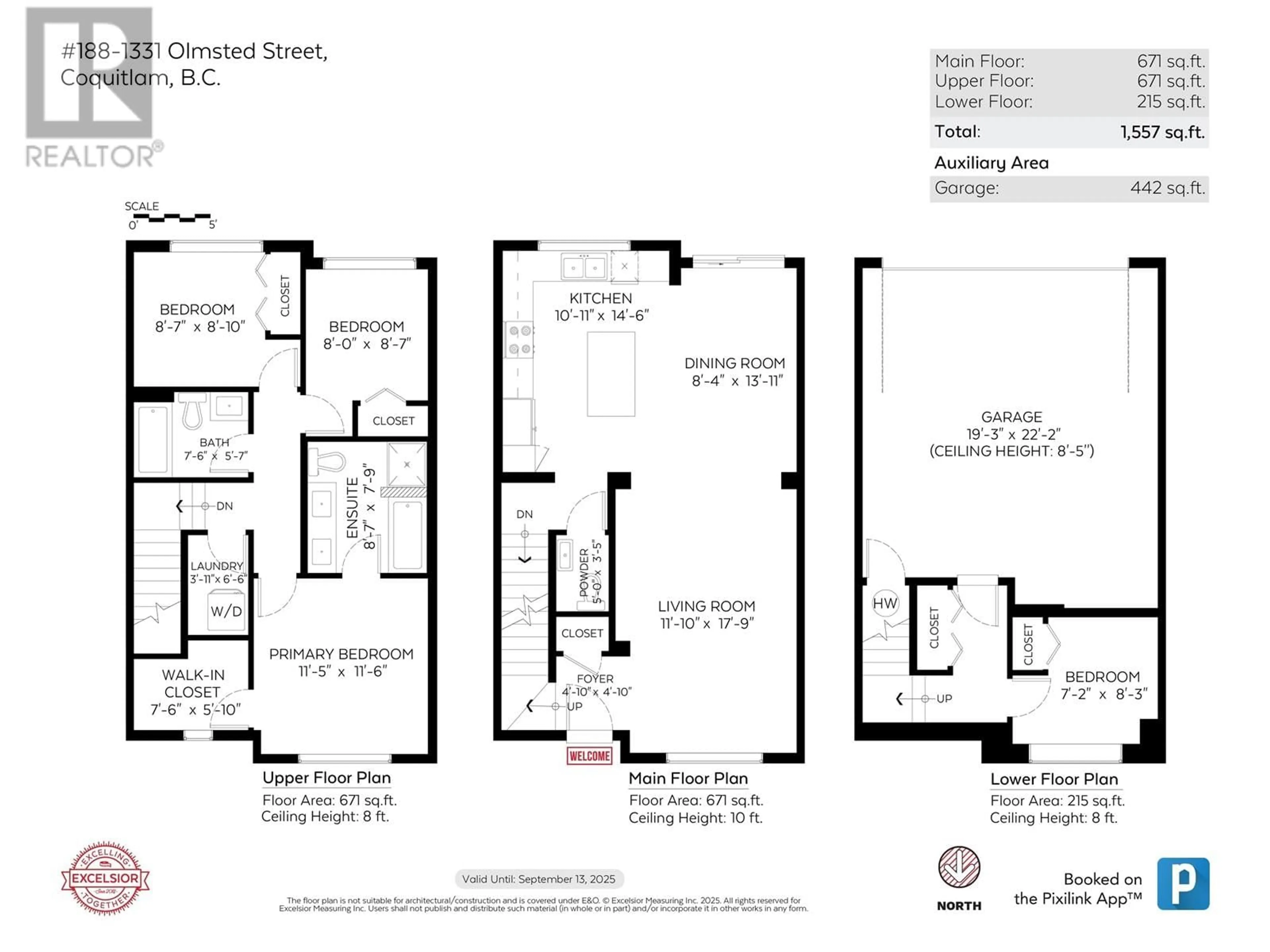 Floor plan for 188 1331 OLMSTED STREET, Coquitlam British Columbia V3E0T3