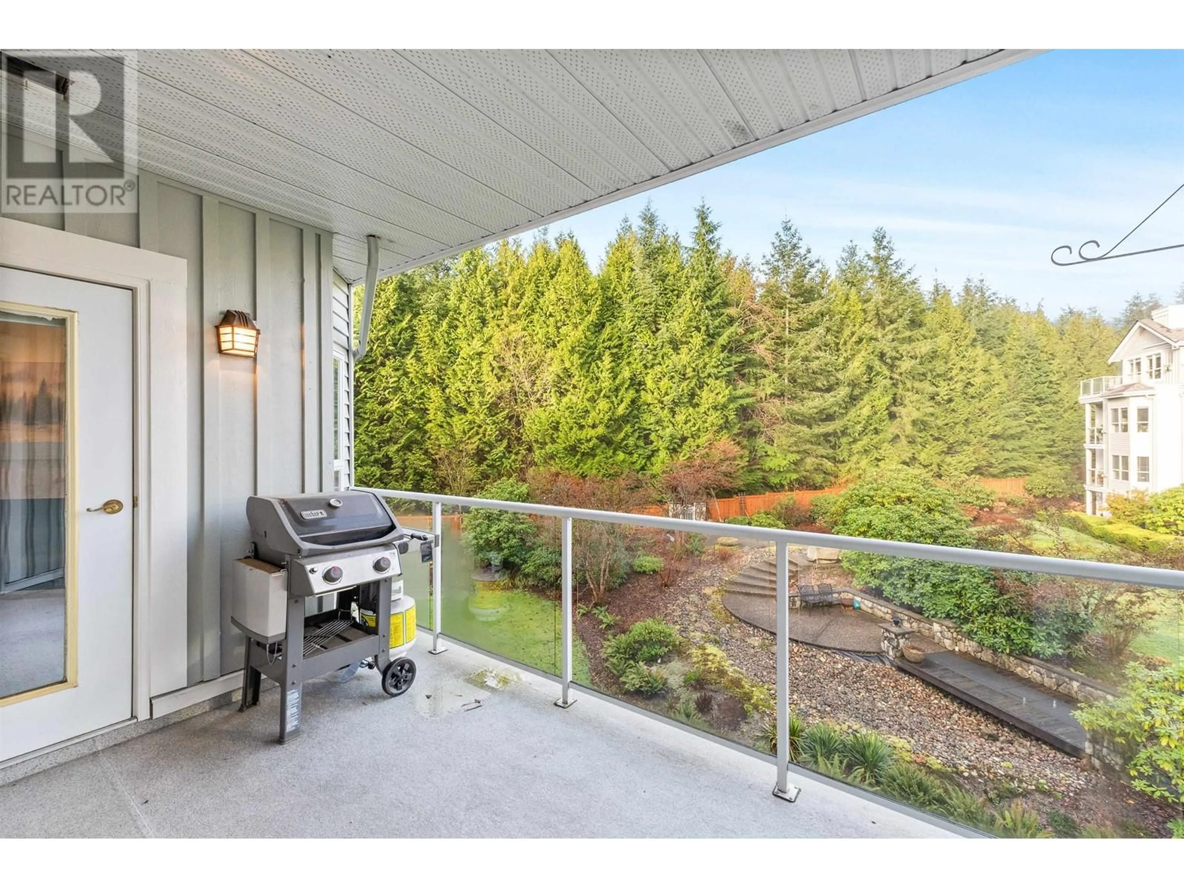 Patio, water/lake/river/ocean view for 307 1281 PARKGATE AVENUE, North Vancouver British Columbia V7H3A3