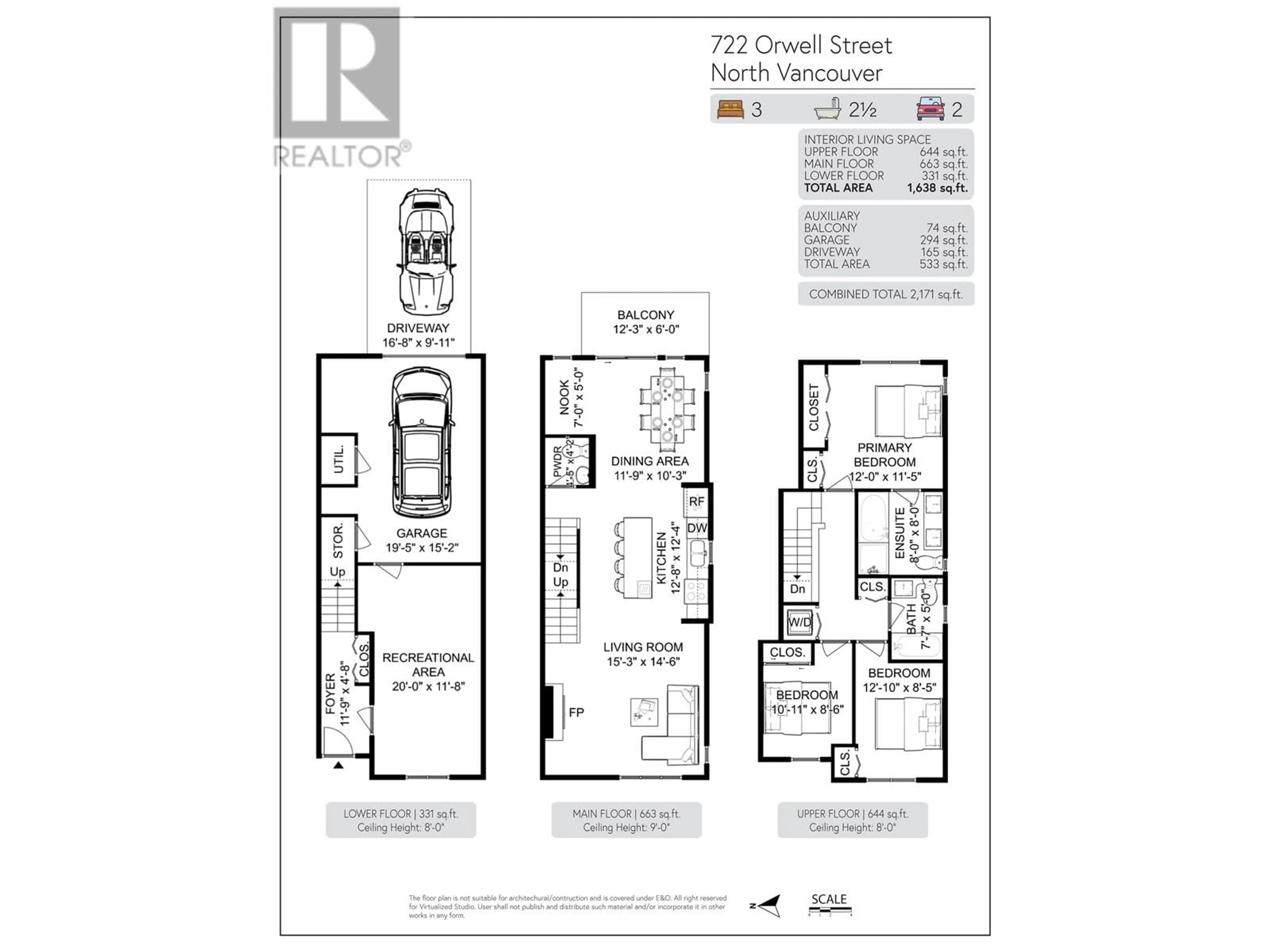 Floor plan for 722 ORWELL STREET, North Vancouver British Columbia V7J0A5