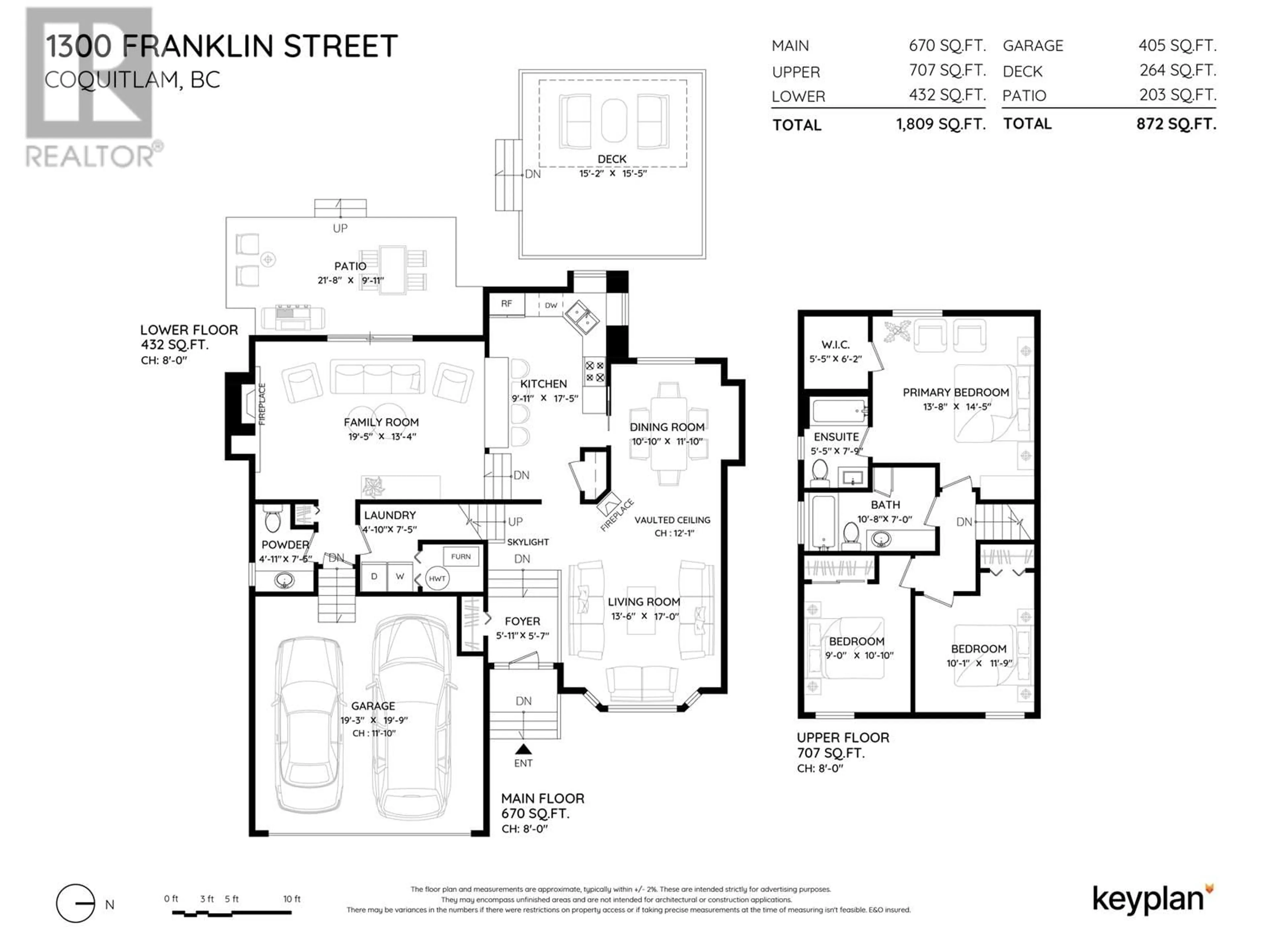 Floor plan for 1300 FRANKLIN STREET, Coquitlam British Columbia V3B6N7