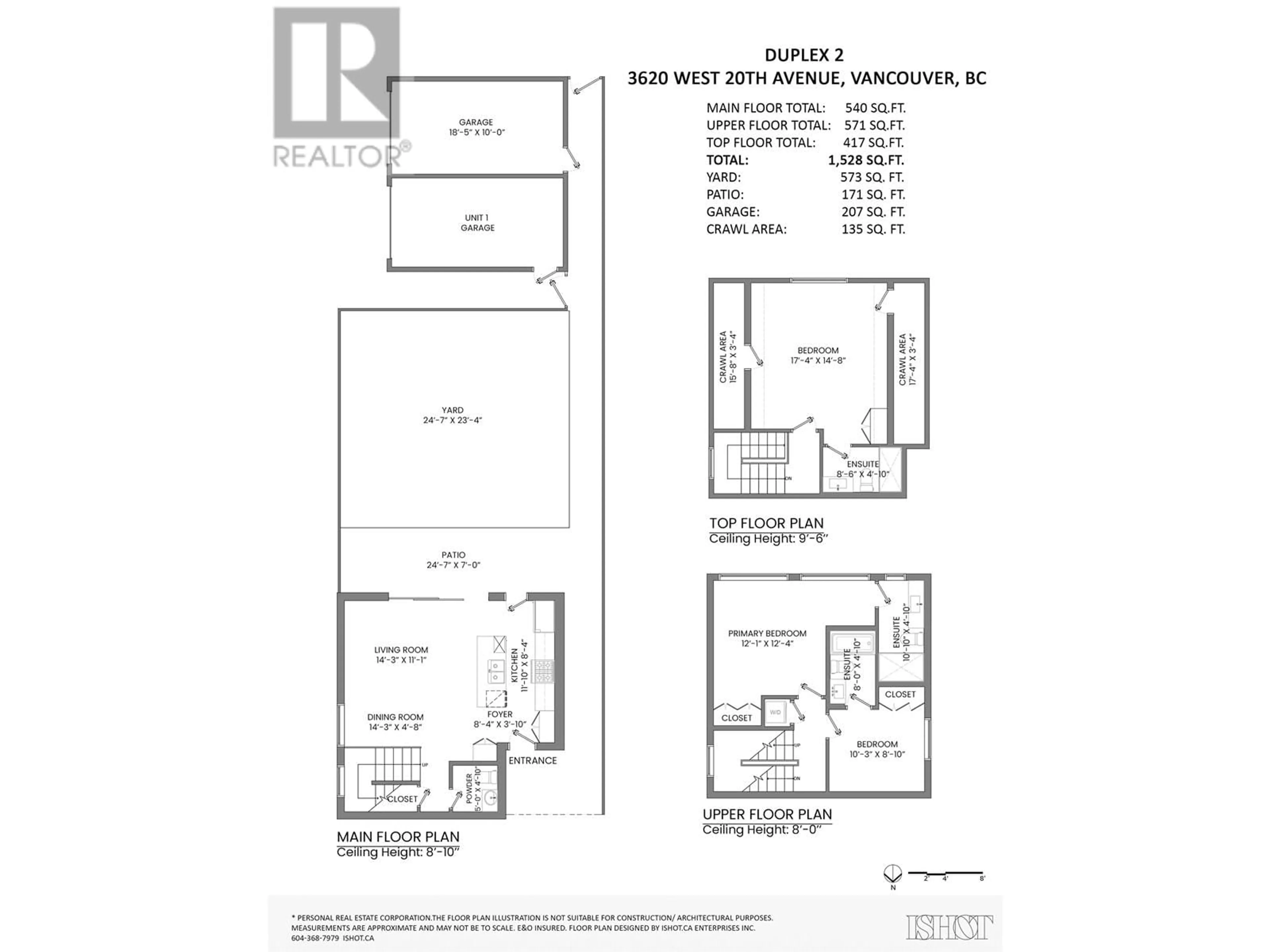 Floor plan for 2 - 3620 20TH AVENUE, Vancouver British Columbia V6S1E8