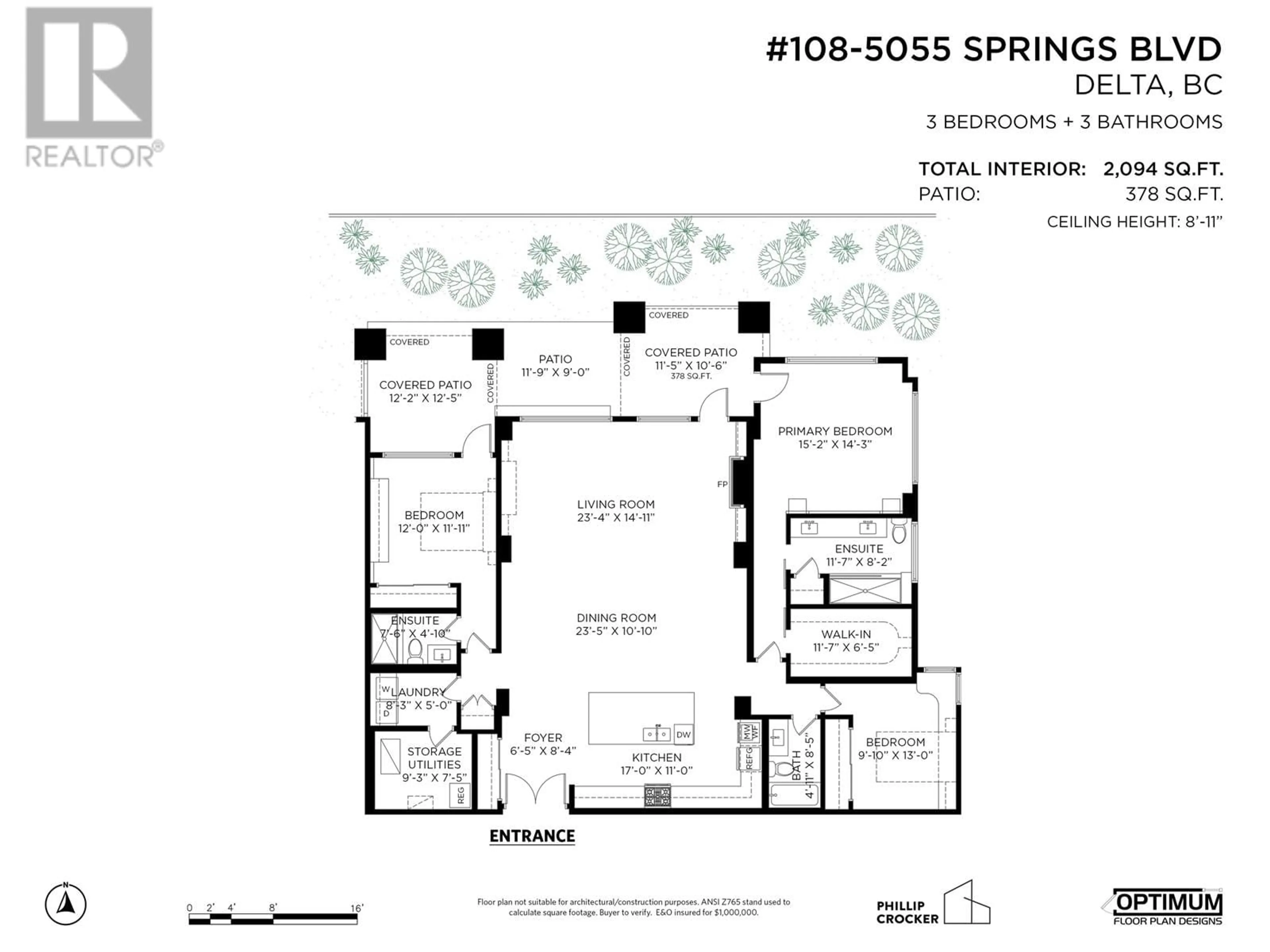 Floor plan for 108 5055 SPRINGS BOULEVARD, Tsawwassen British Columbia V4M0A5