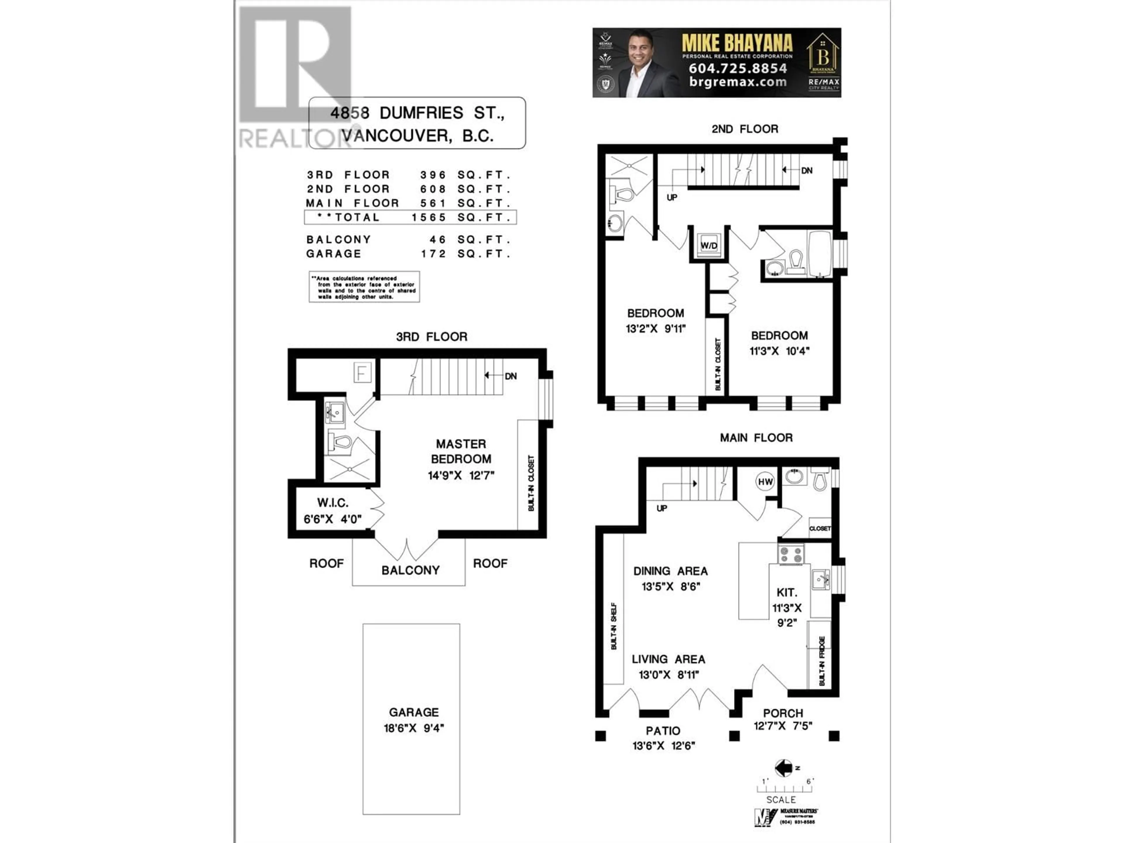 Floor plan for 4858 DUMFRIES STREET, Vancouver British Columbia V5N3T9