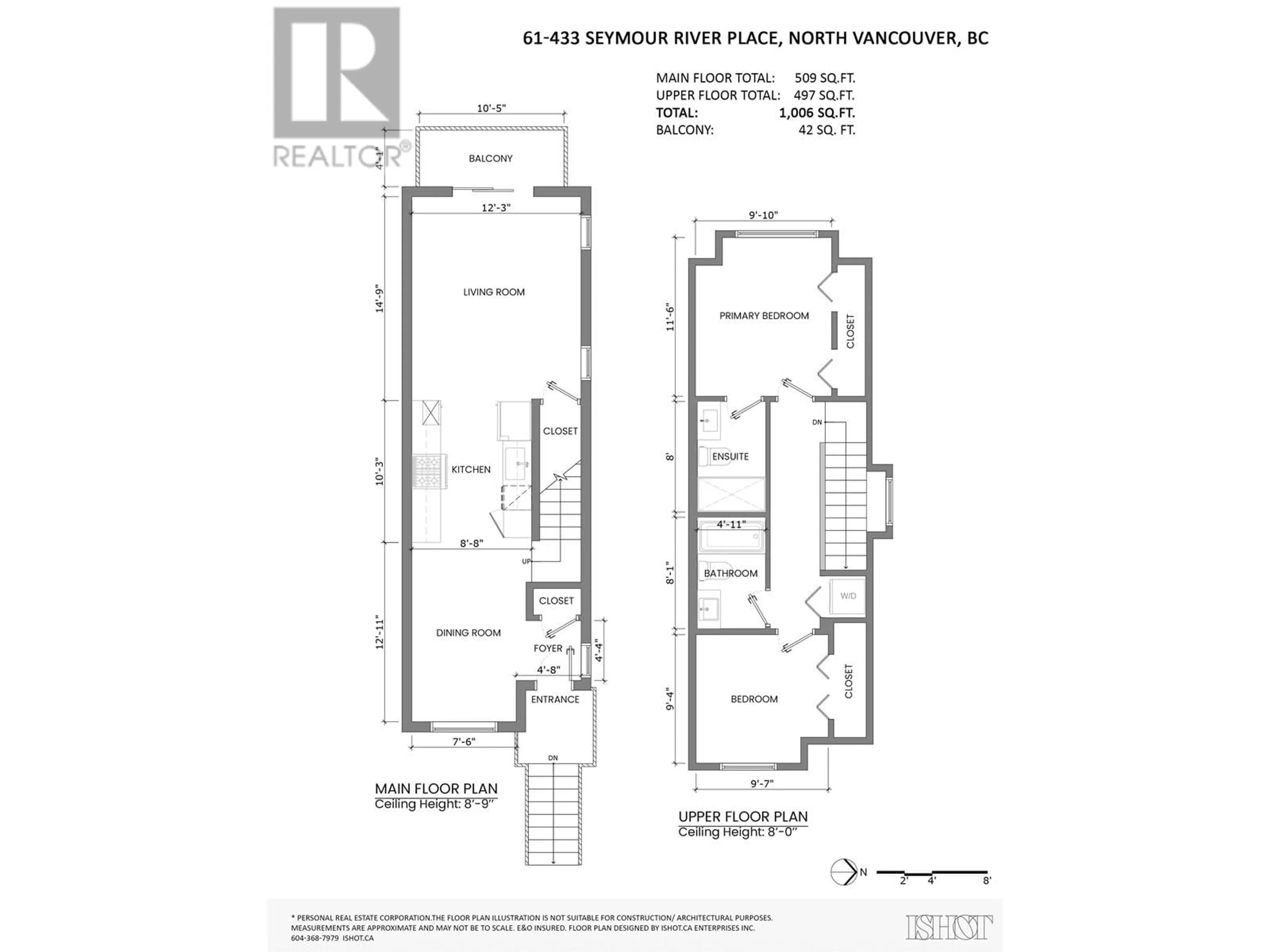 Floor plan for 61 433 SEYMOUR RIVER PLACE, North Vancouver British Columbia V7H0B8